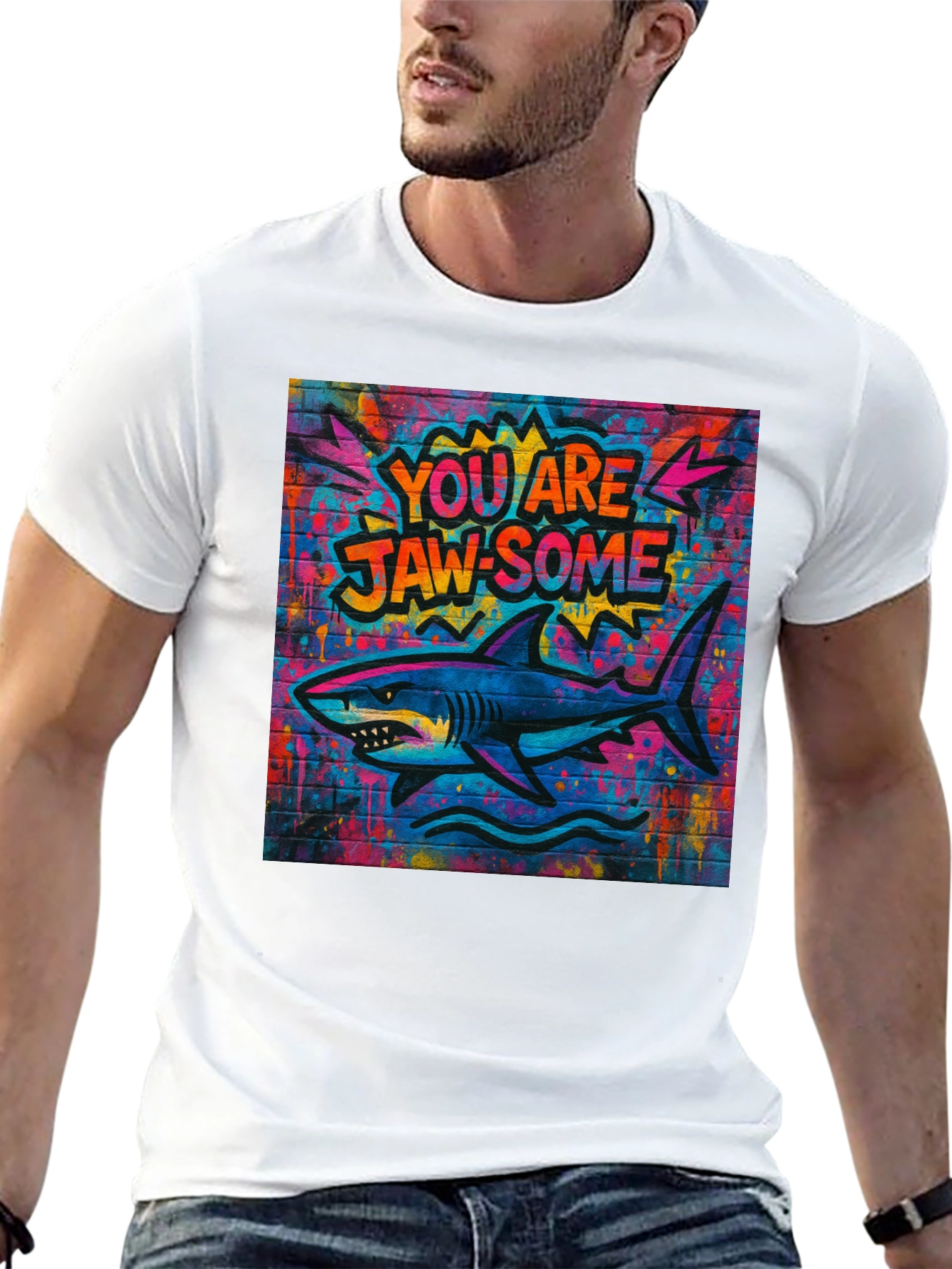 Jaw-some Shark Graphic Tee - Urban Streetwear