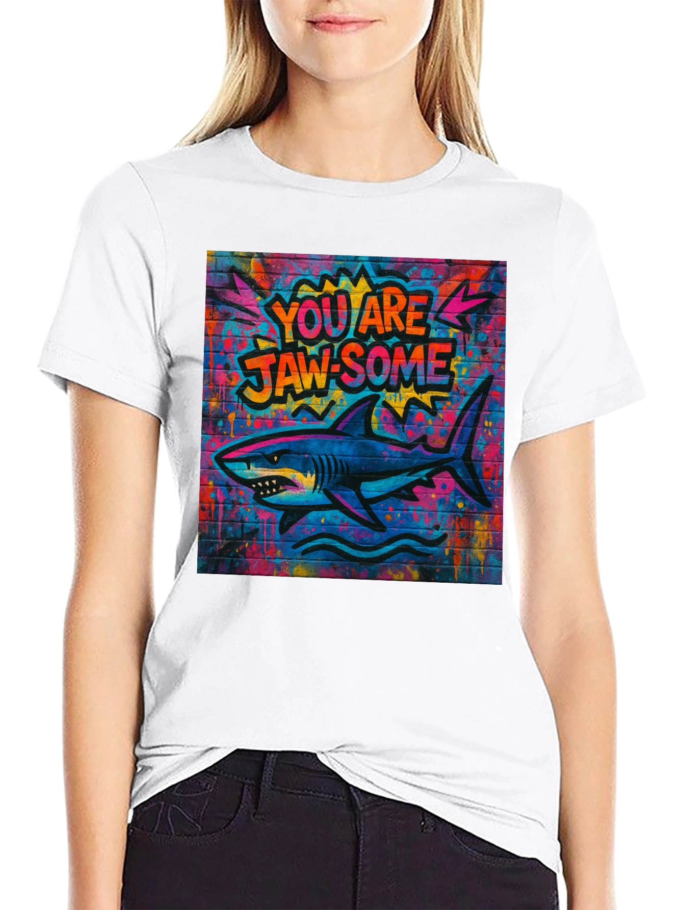 Jaw-some Shark Graphic Tee - Urban Streetwear