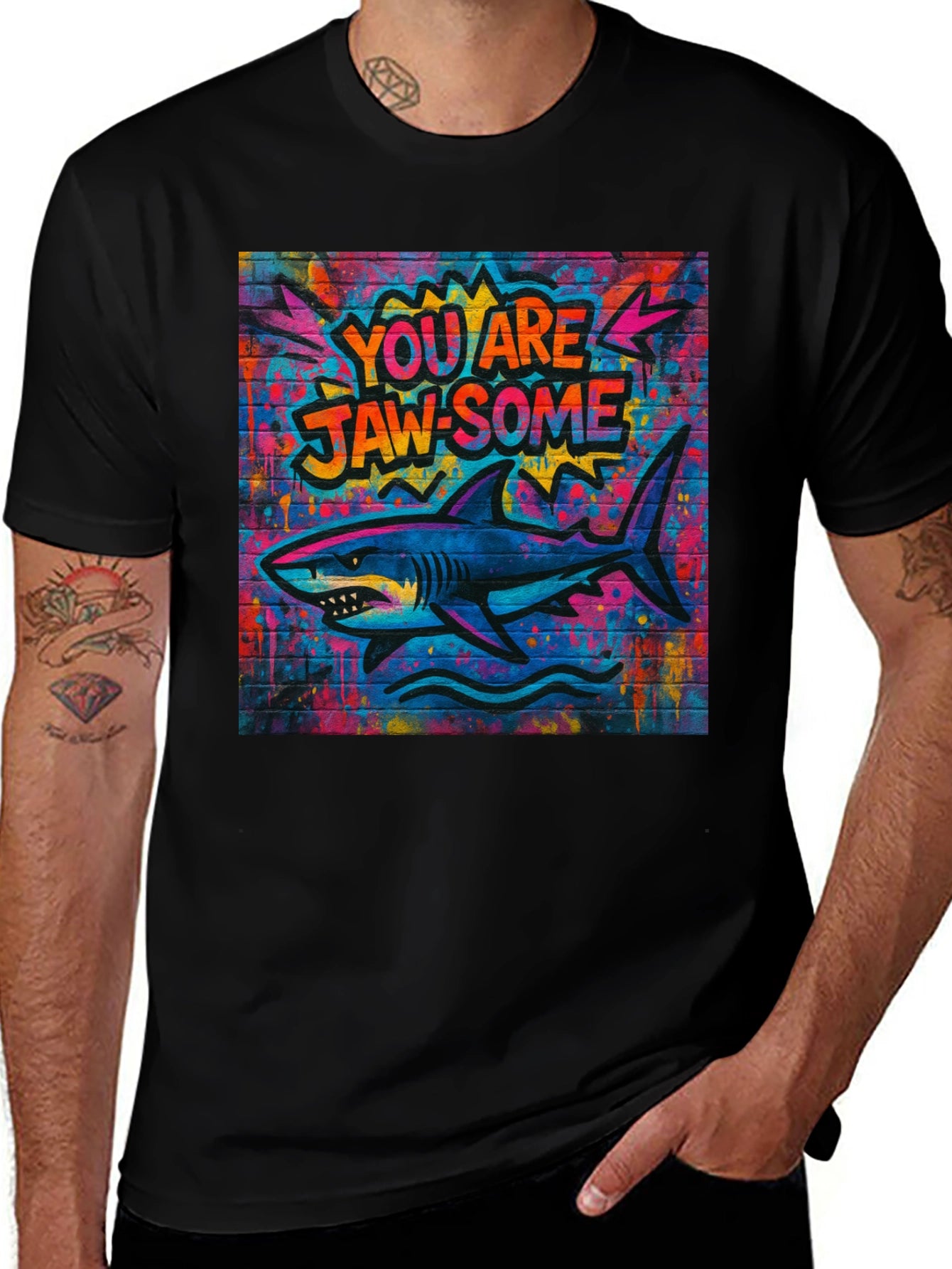 Jaw-some Shark Graphic Tee - Urban Streetwear