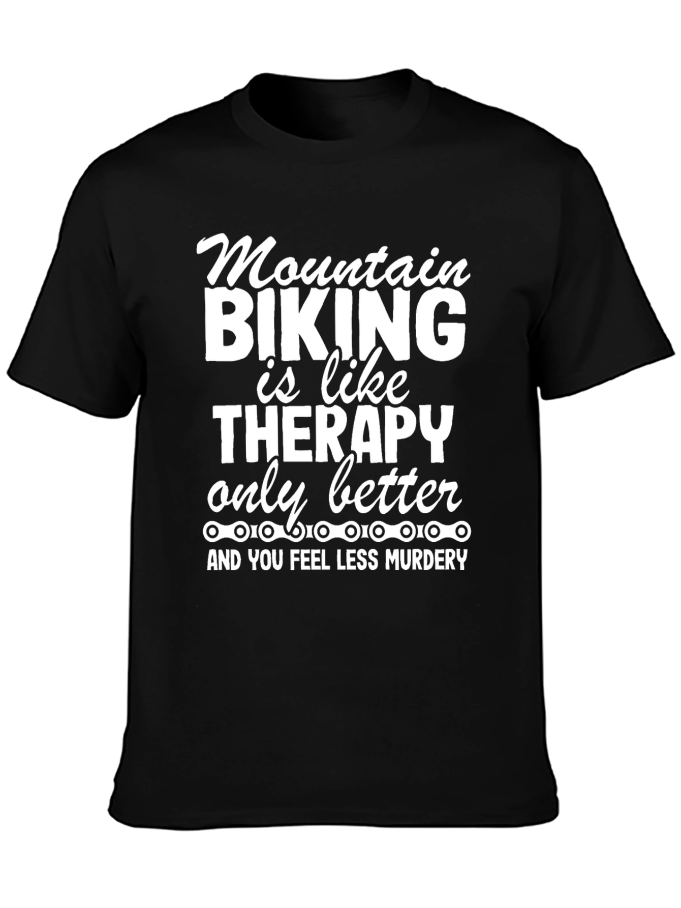 Mountain Biking Therapy T-Shirt - Funny Biker Tee