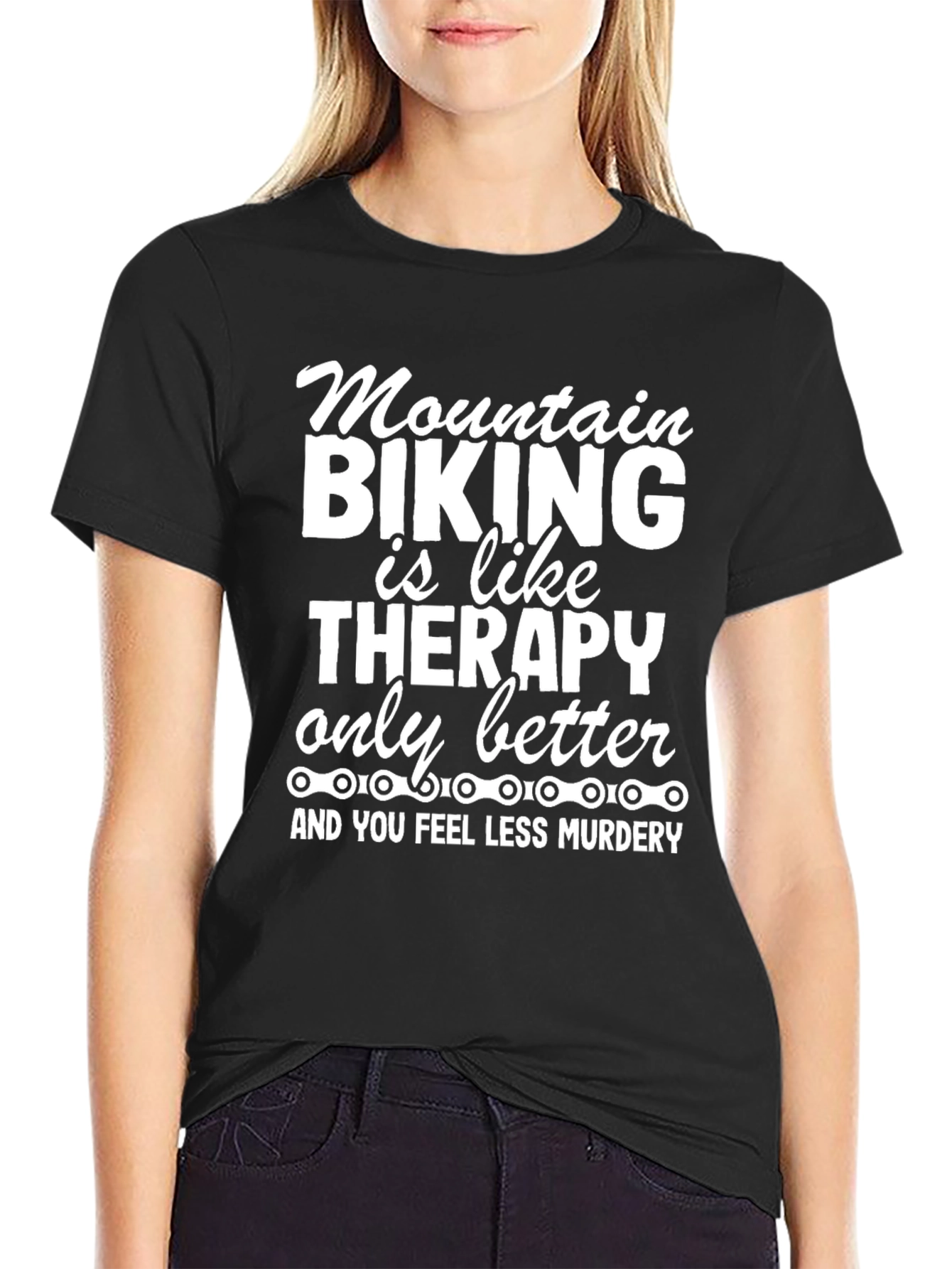 Mountain Biking Therapy T-Shirt - Funny Biker Tee