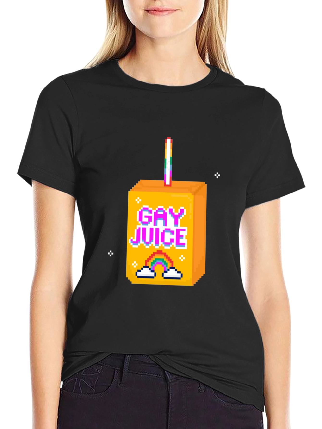 Gay Juice Box Pixel Art T-Shirt