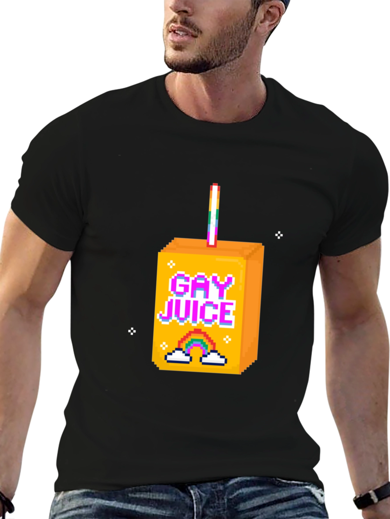 Gay Juice Box Pixel Art T-Shirt