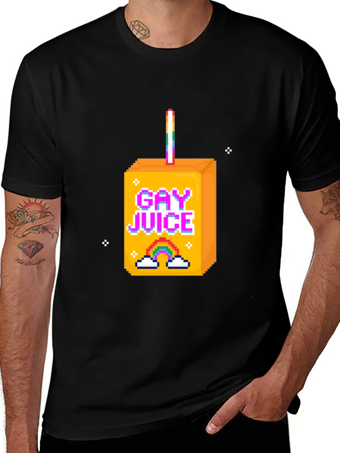 Gay Juice Box Pixel Art T-Shirt