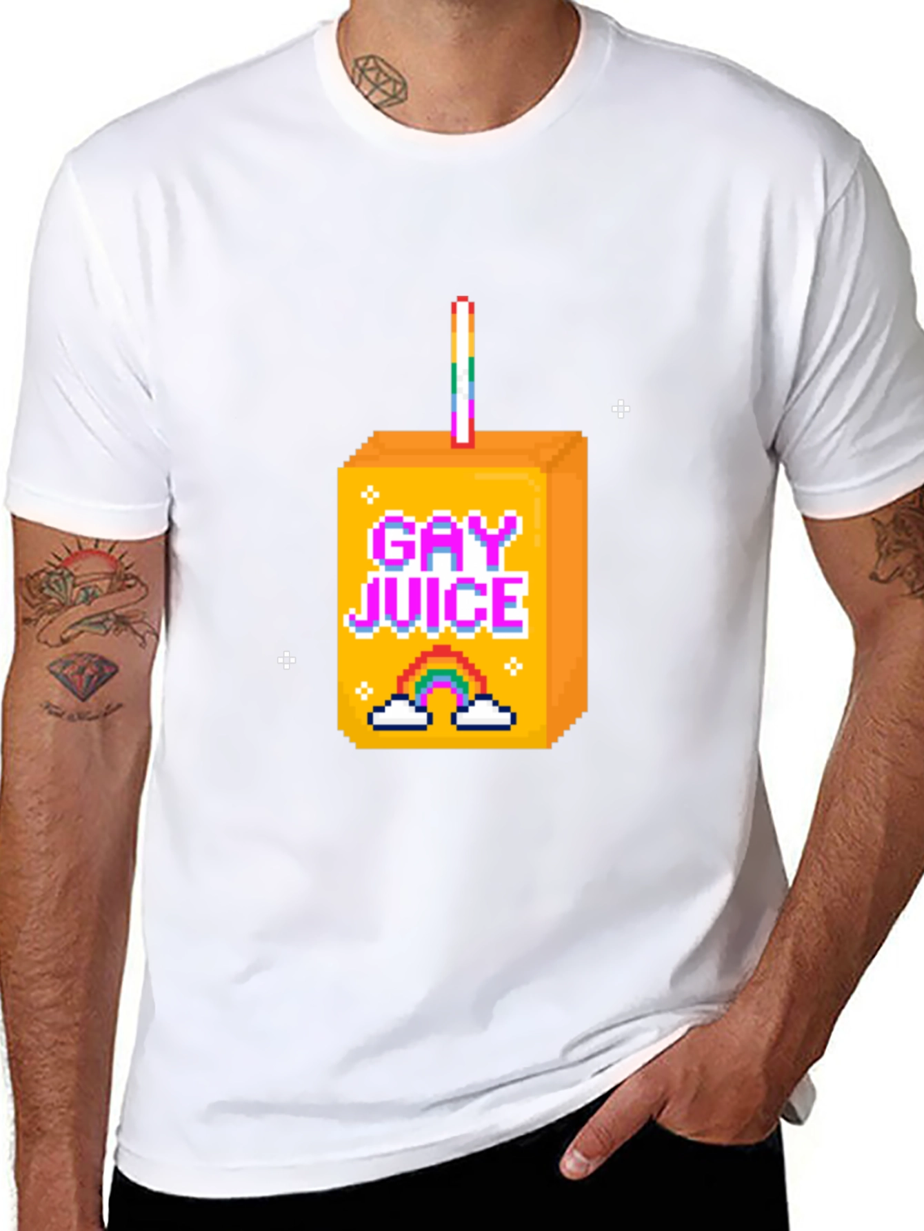 Gay Juice Box Pixel Art T-Shirt