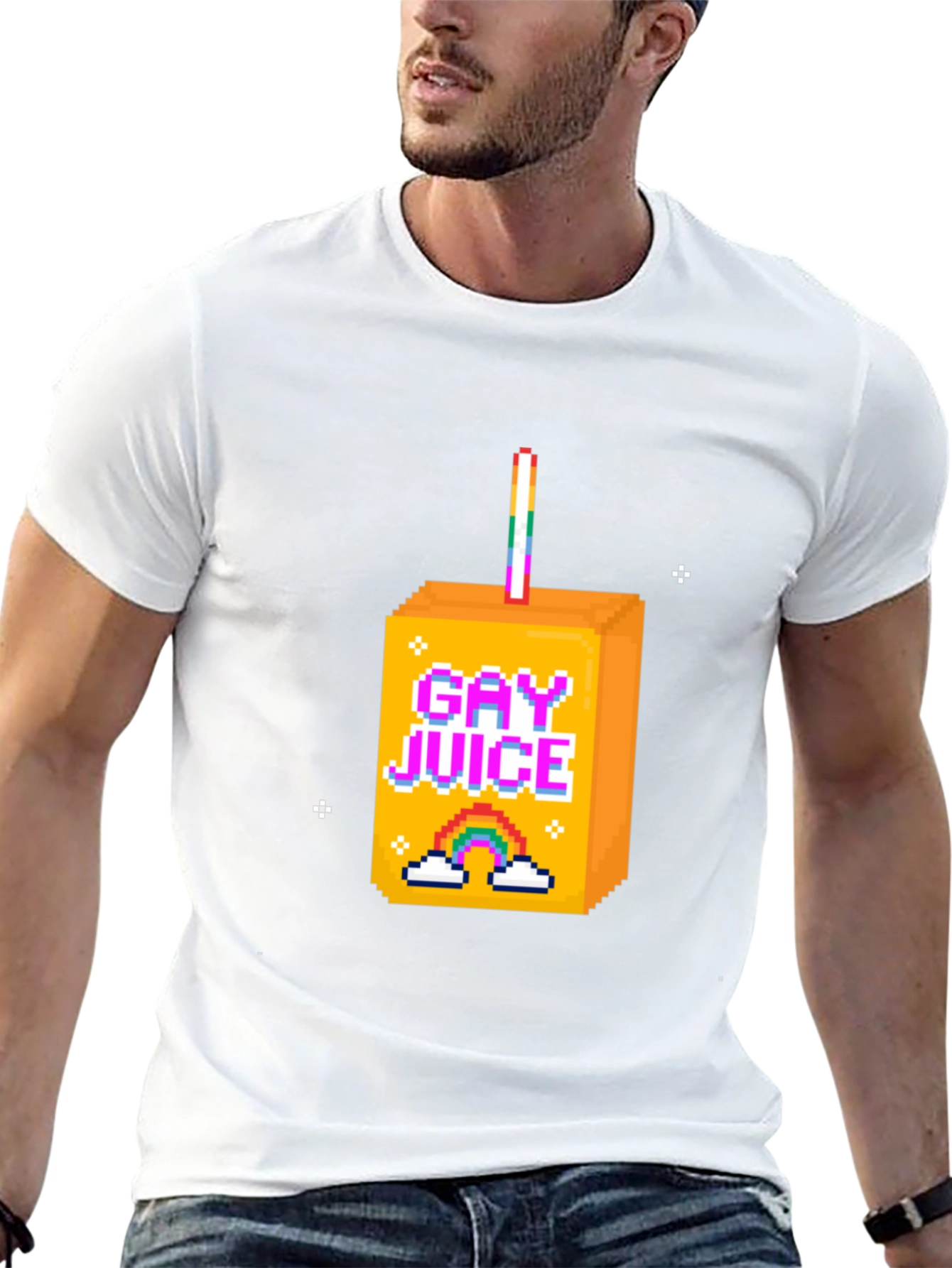 Gay Juice Box Pixel Art T-Shirt