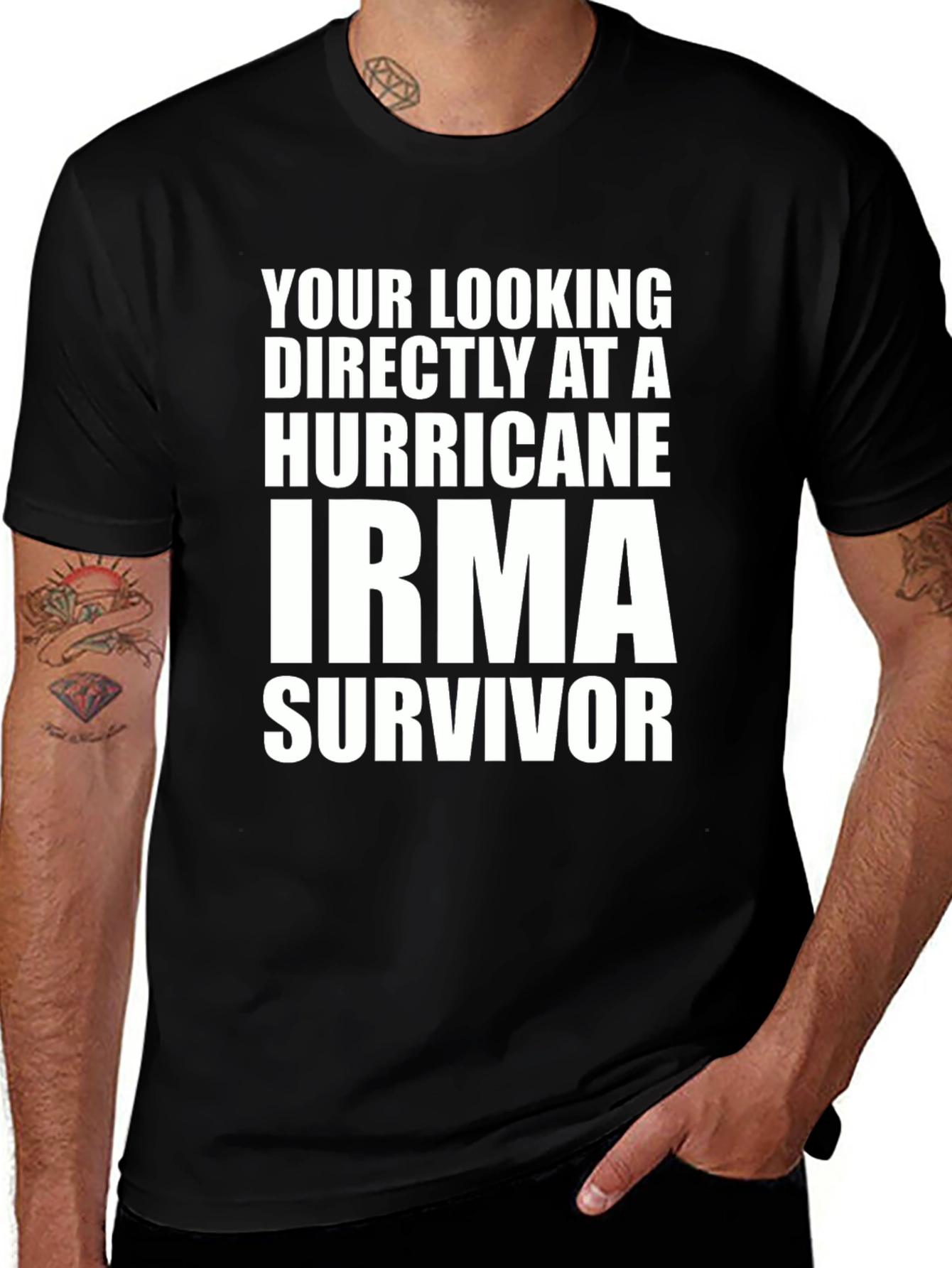Hurricane Irma Survivor T-Shirt - Bold Statement Tee