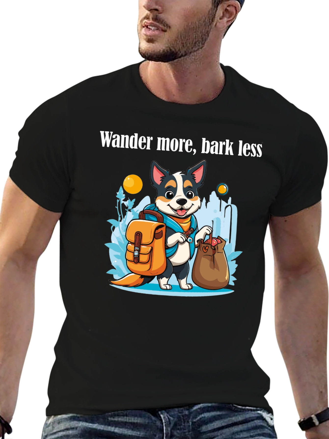 Wander More Dog T-Shirt - Adventure Awaits