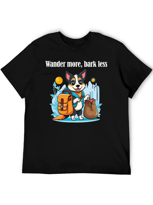 Wander More Dog T-Shirt - Adventure Awaits