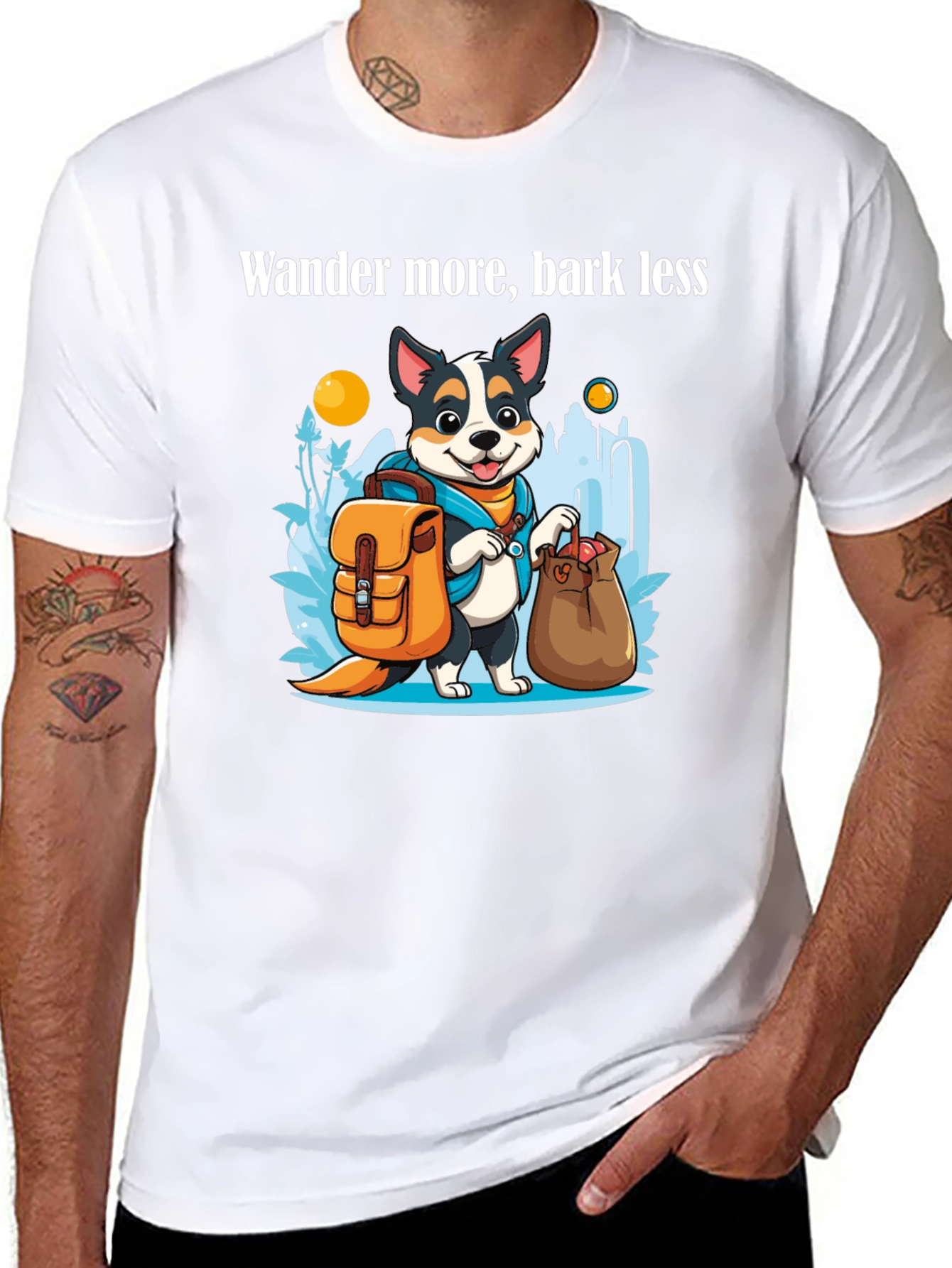 Wander More Dog T-Shirt - Adventure Awaits