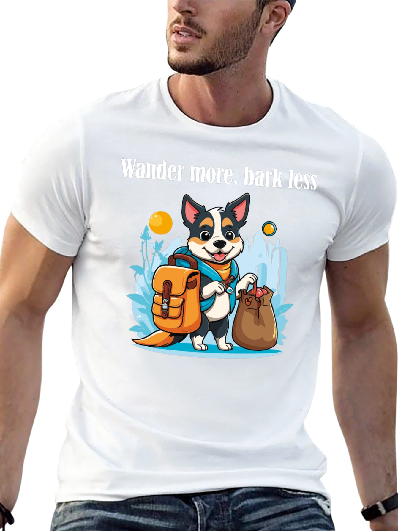 Wander More Dog T-Shirt - Adventure Awaits