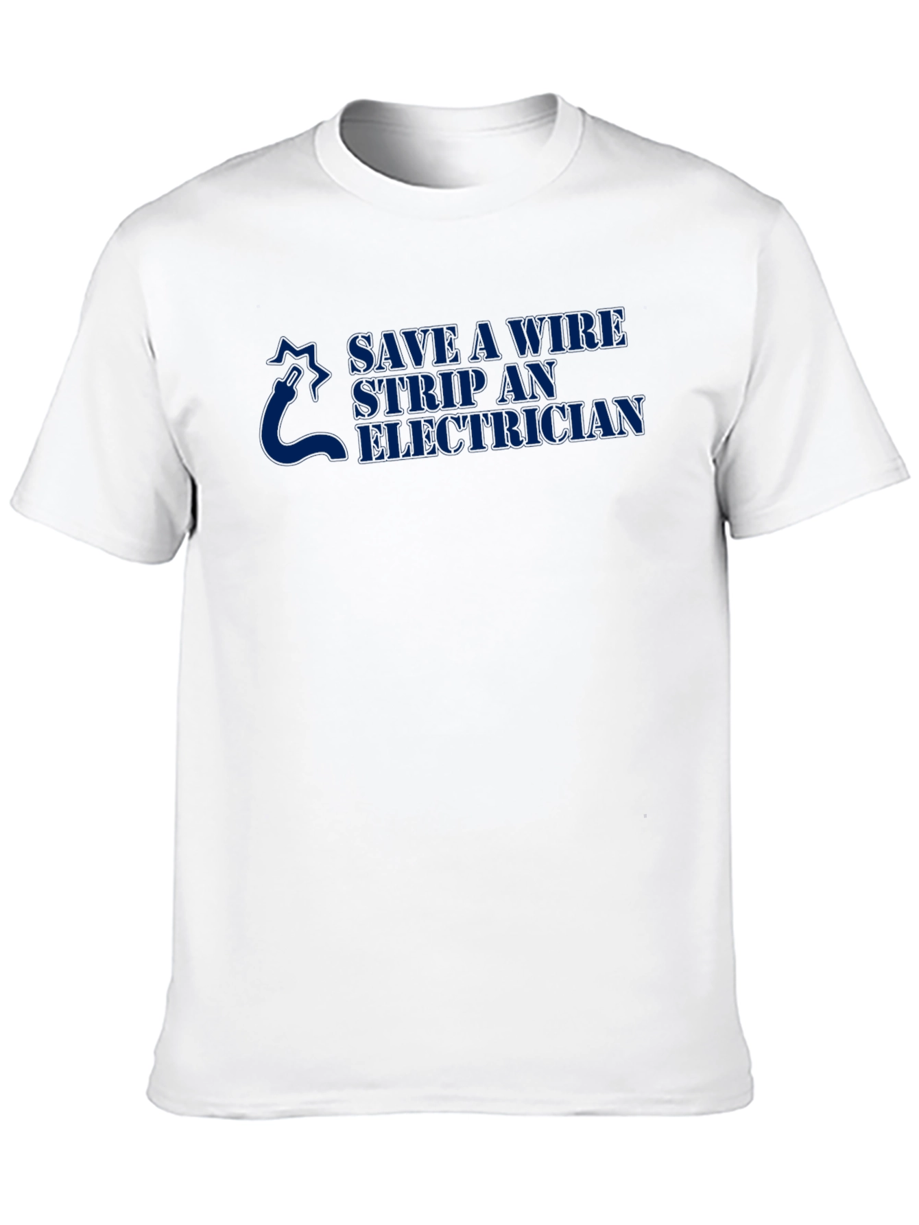 Save a Wire Strip an Electrician Black T-Shirt