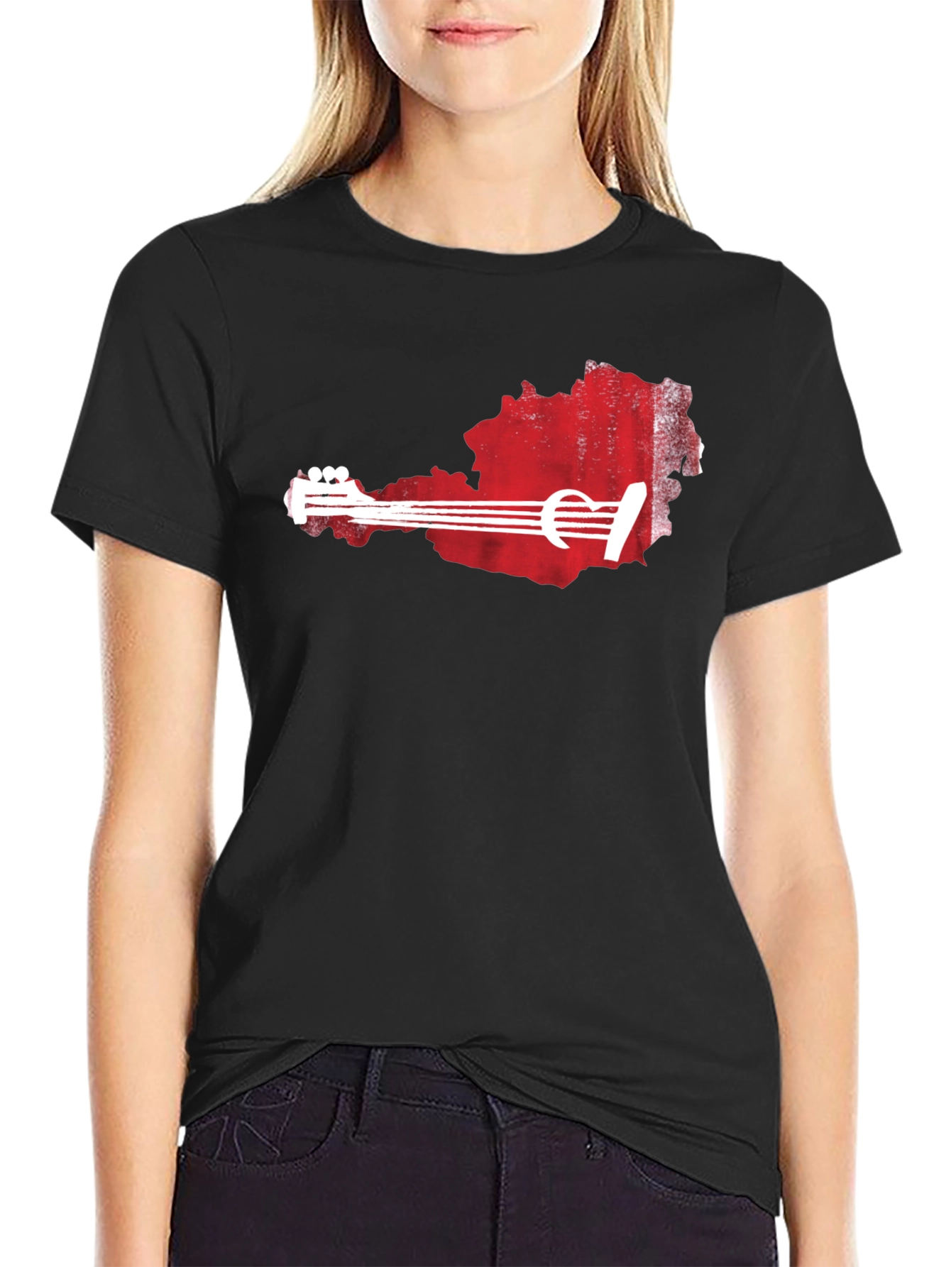 Austria Guitar T-Shirt - Black