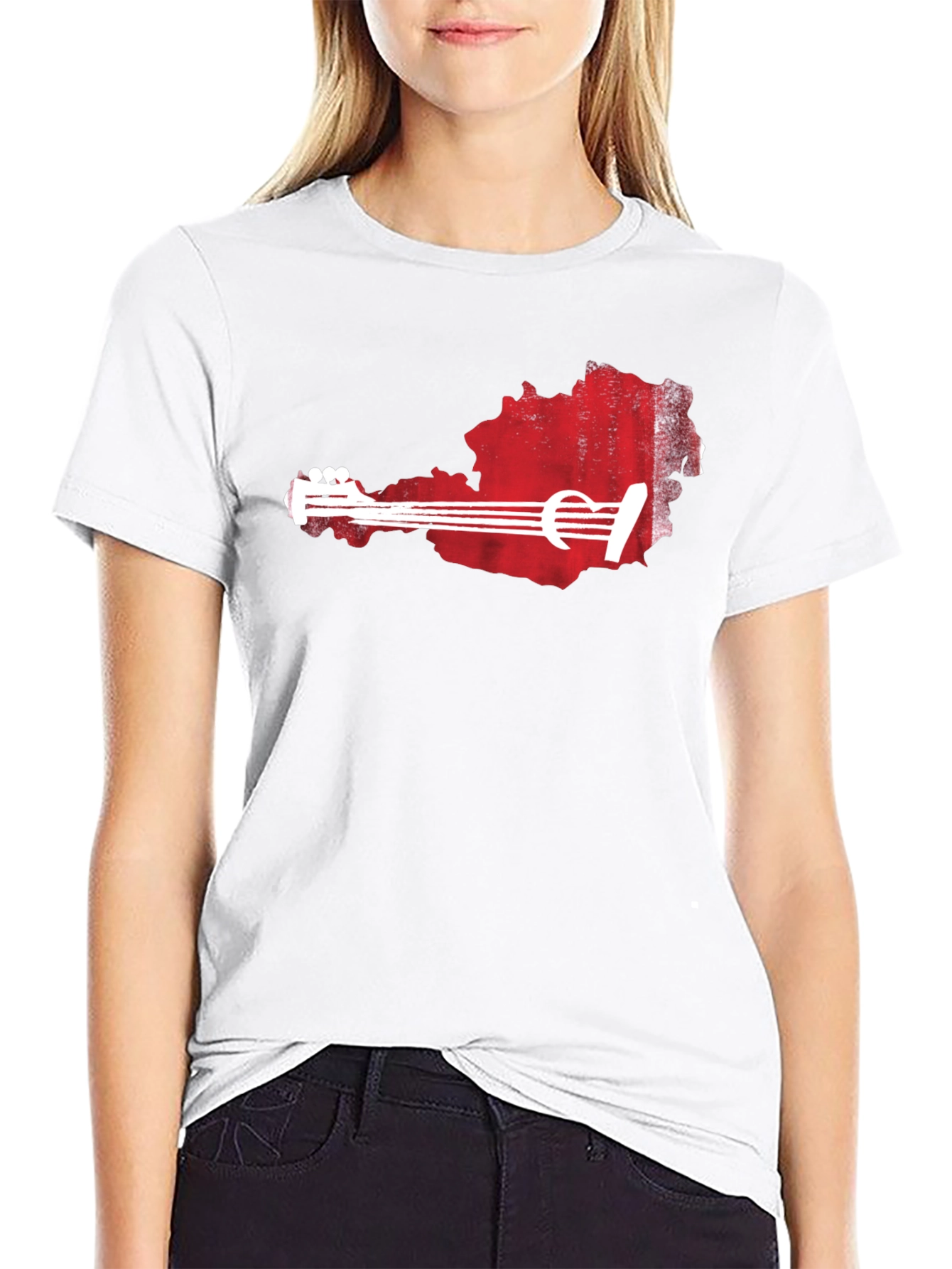 Austria Guitar T-Shirt - Black