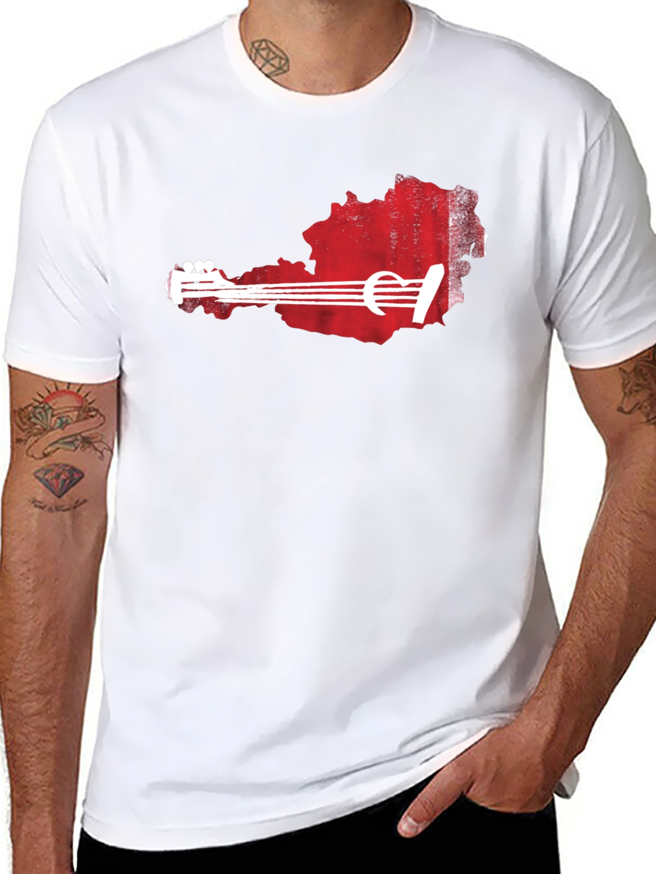 Austria Guitar T-Shirt - Black
