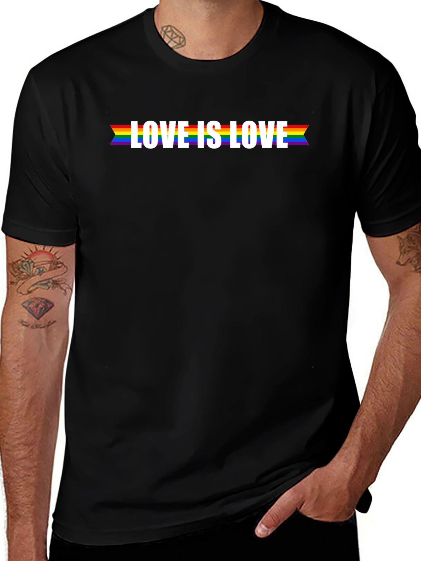 Love is Love Pride T-Shirt - Black LGBTQ Tee