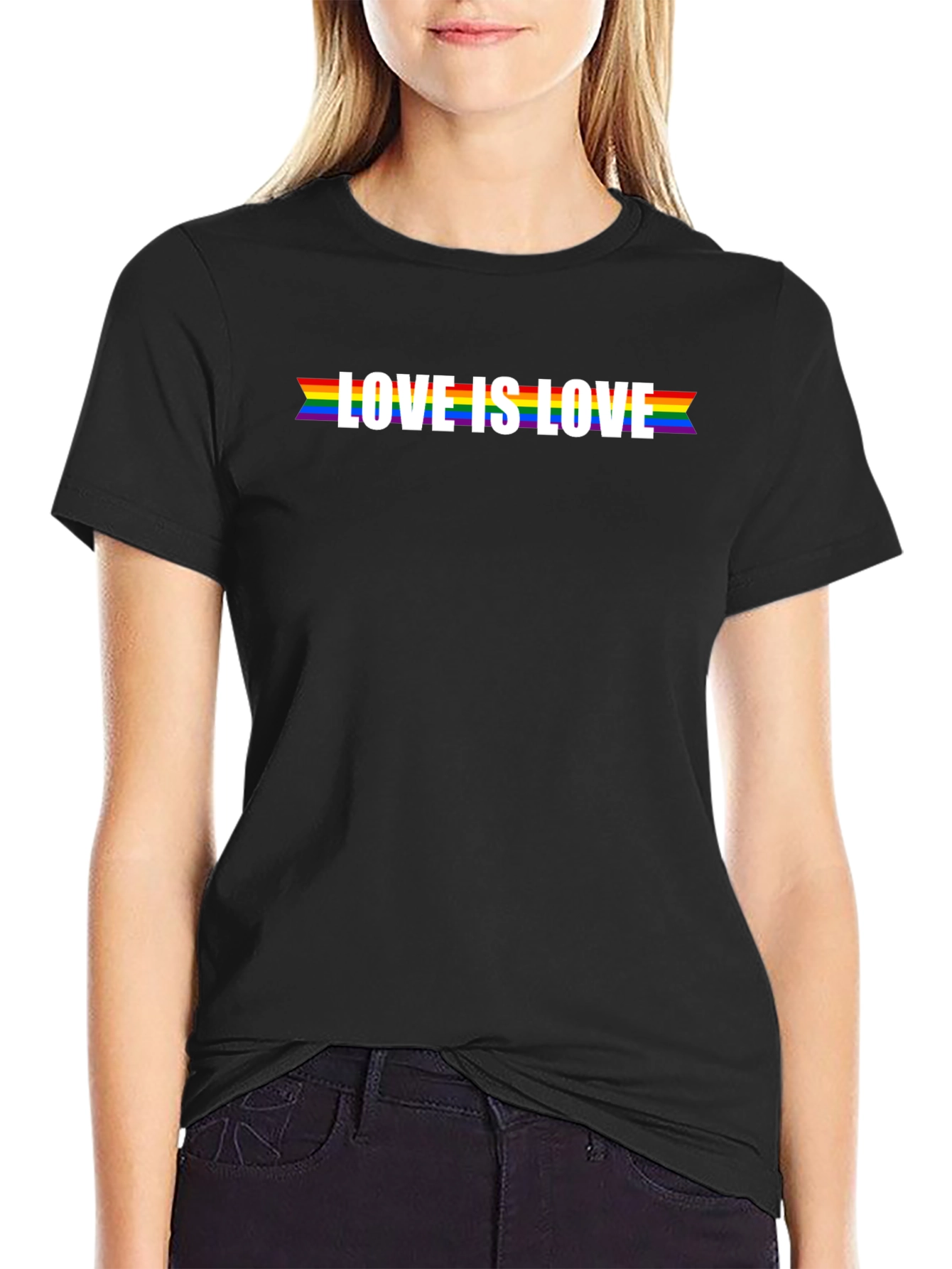 Love is Love Pride T-Shirt - Black LGBTQ Tee
