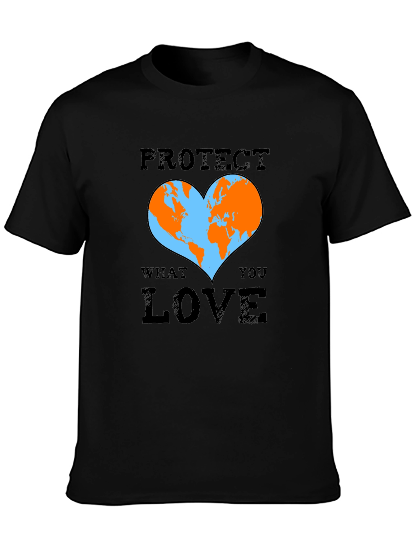 Protect What You Love Earth Heart Graphic T-Shirt