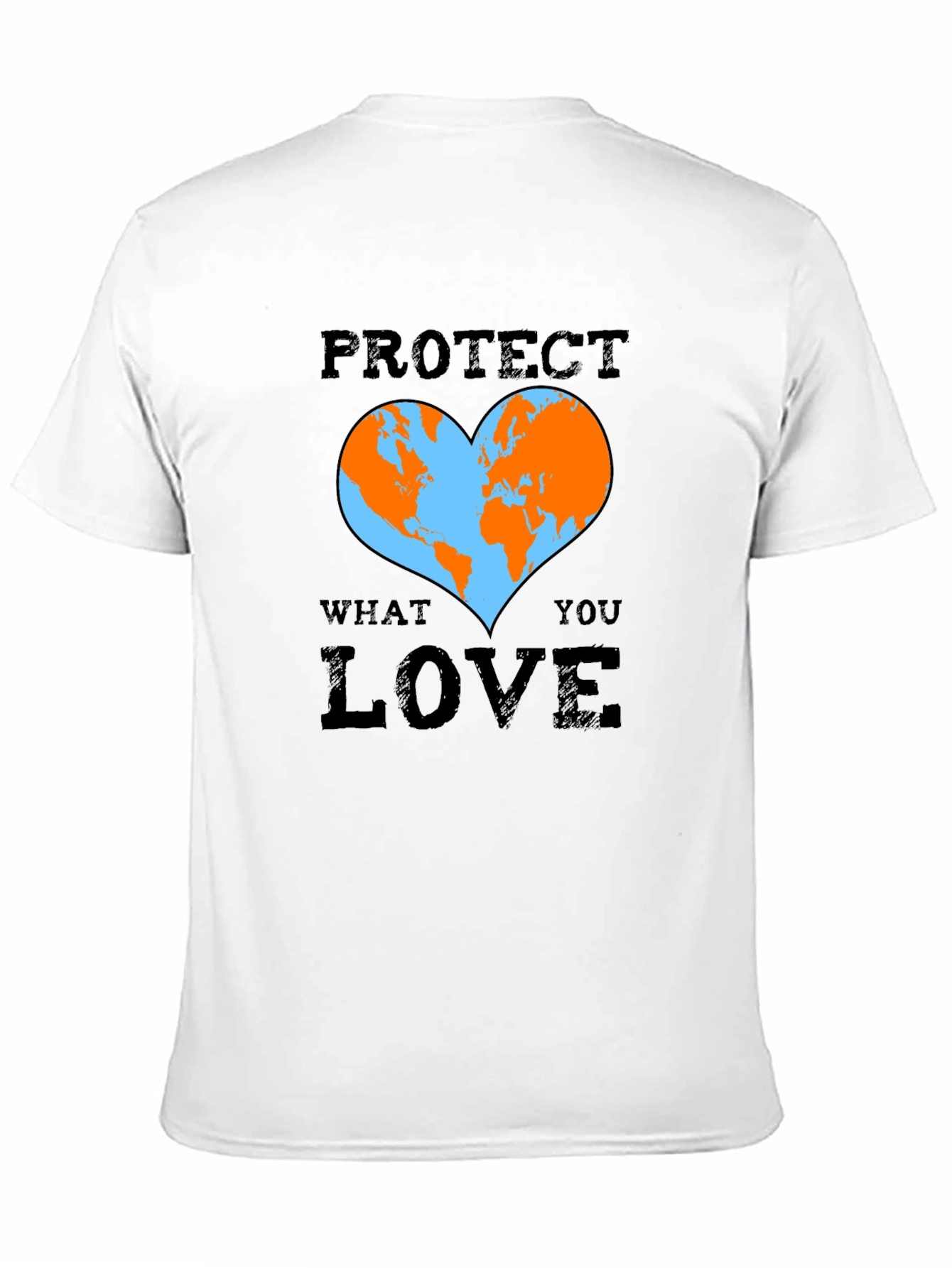 Protect What You Love Earth Heart Graphic T-Shirt