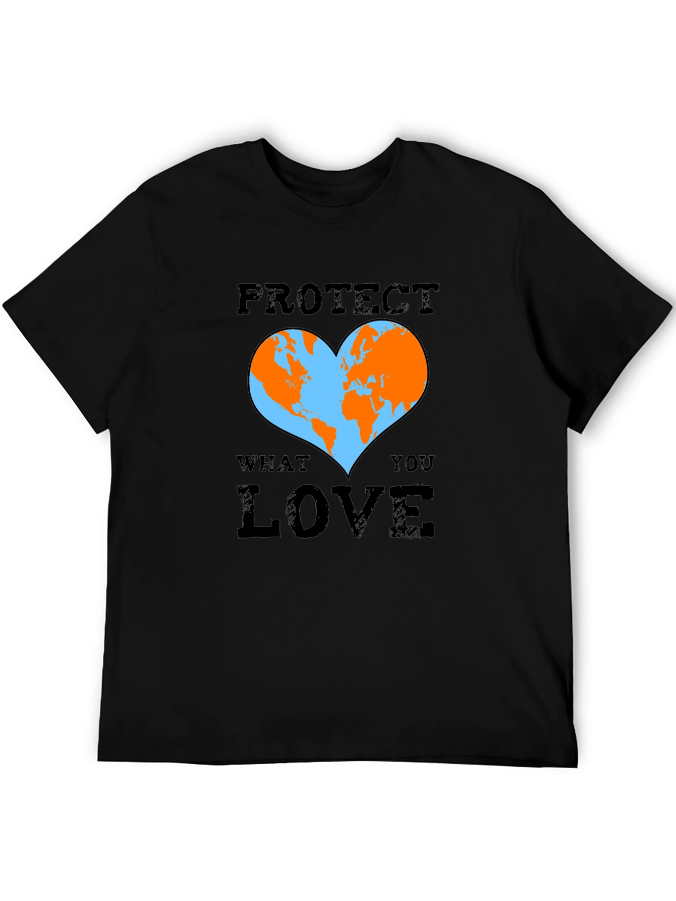 Protect What You Love Earth Heart Graphic T-Shirt
