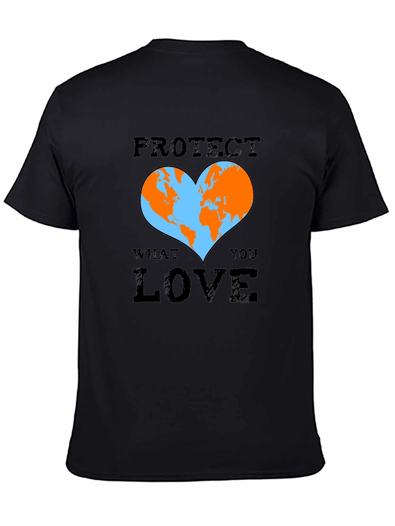 Protect What You Love Earth Heart Graphic T-Shirt