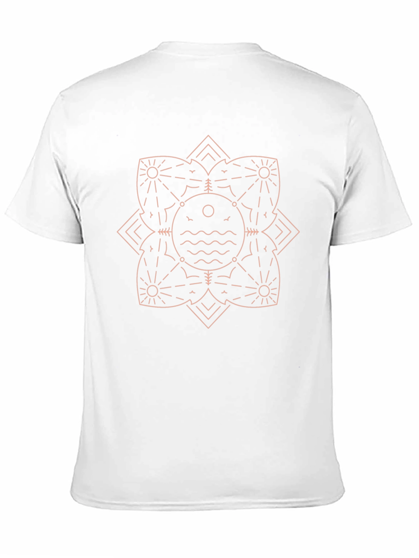 Geometric Nature Graphic Tee - Black