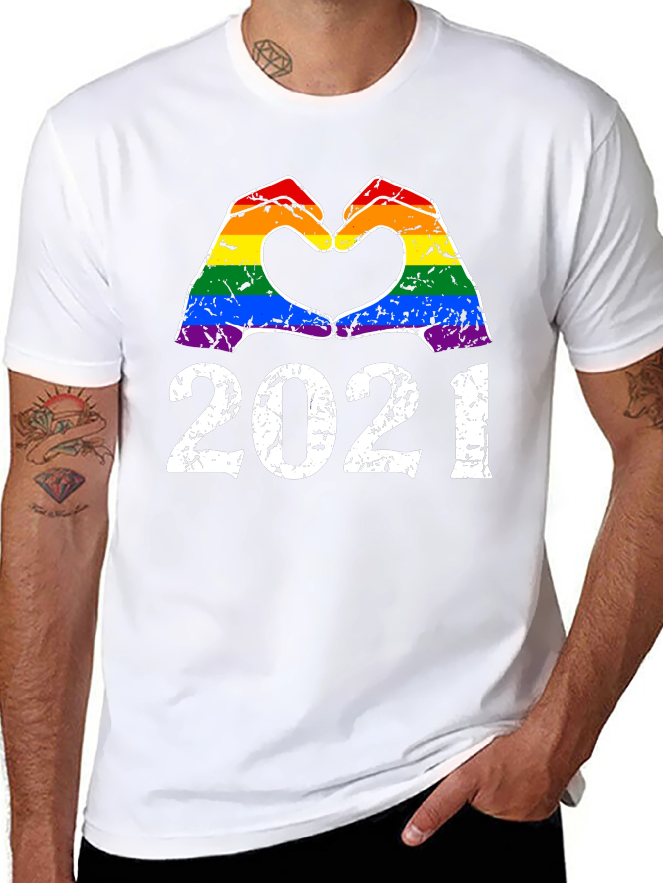 LGBT 2021 Heart Hands Pride T-Shirt