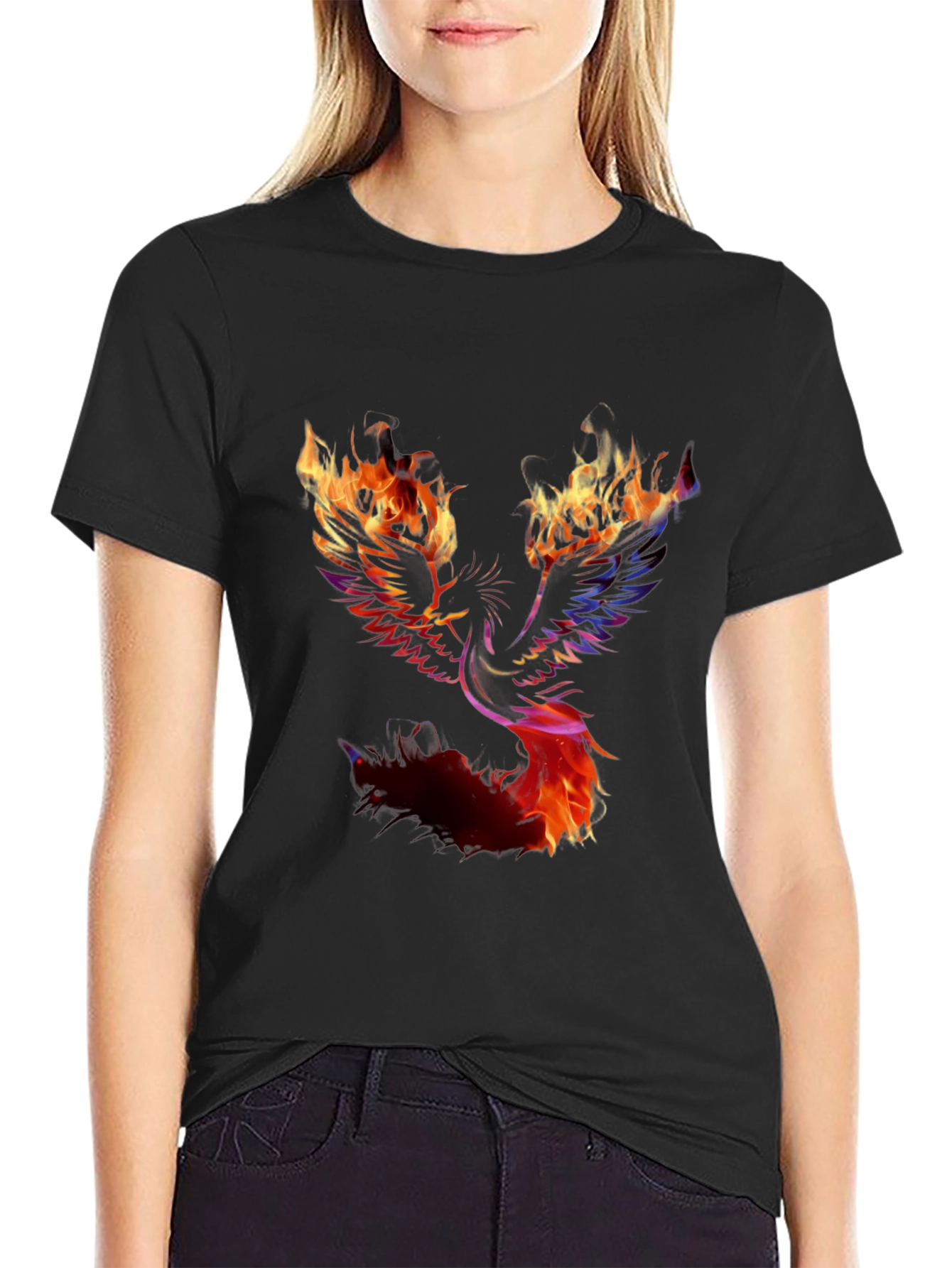 Fiery Phoenix Graphic Tee - Bold Statement Shirt