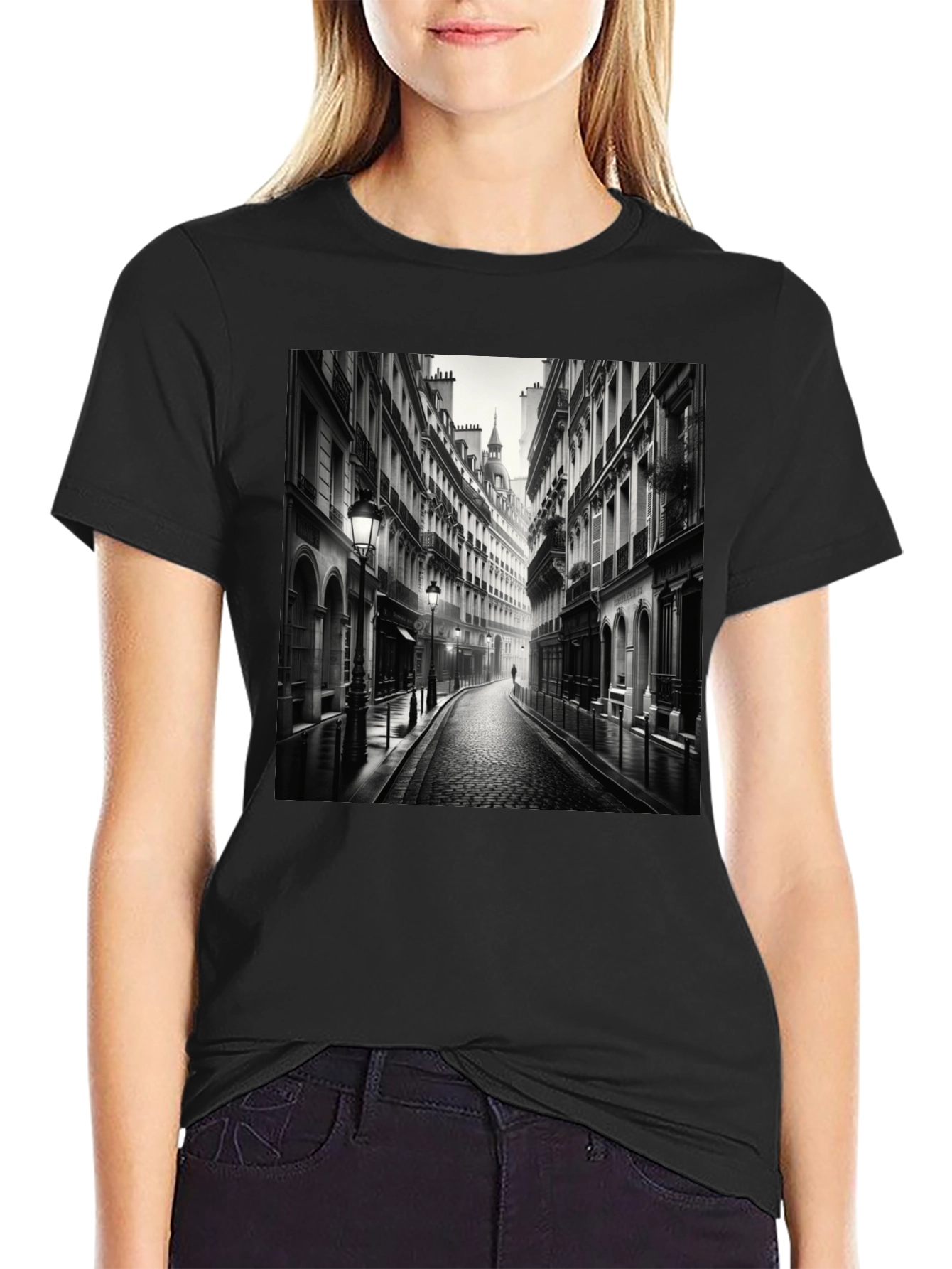 Paris Street Scene Graphic Tee