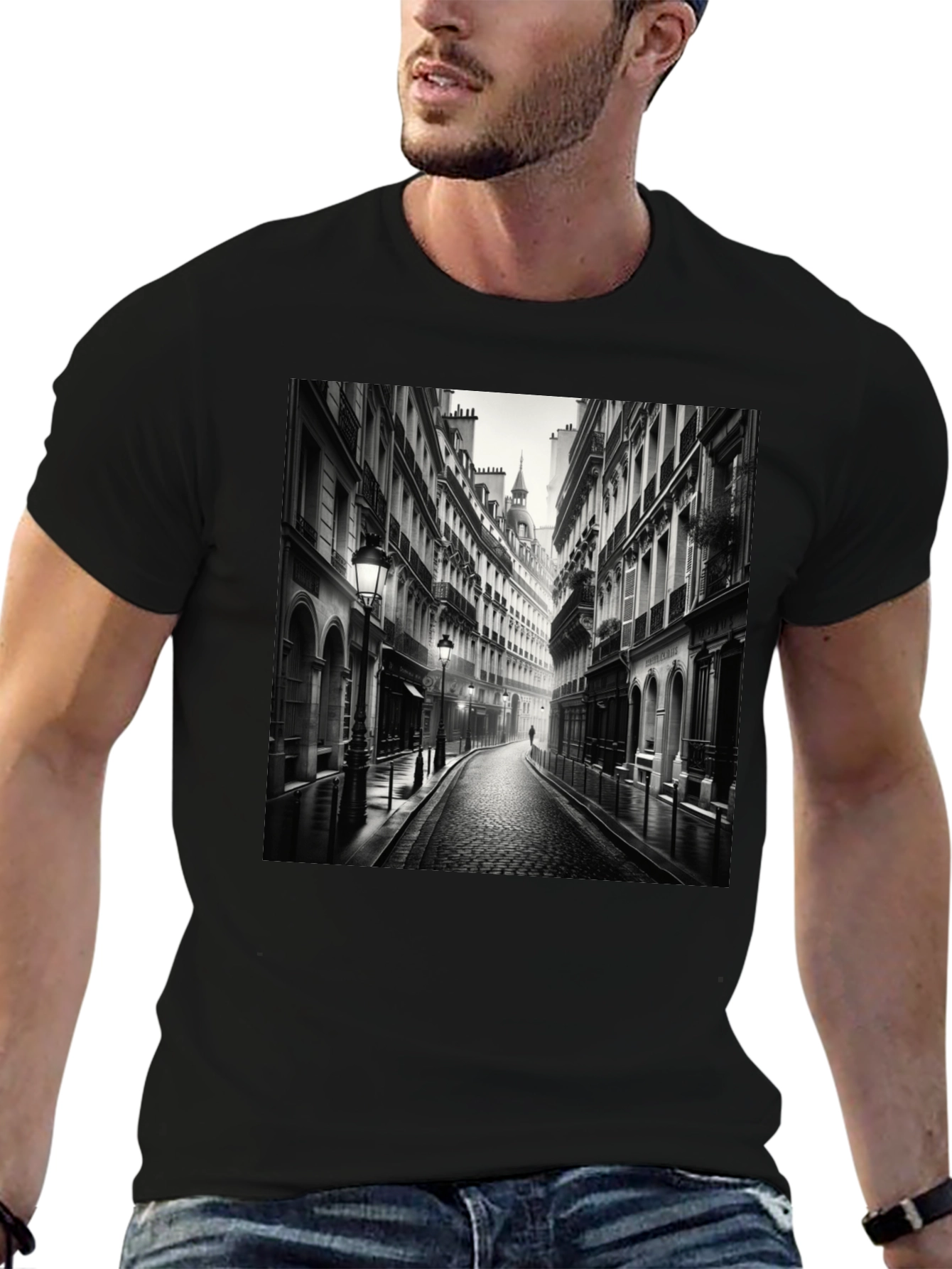 Paris Street Scene Graphic Tee