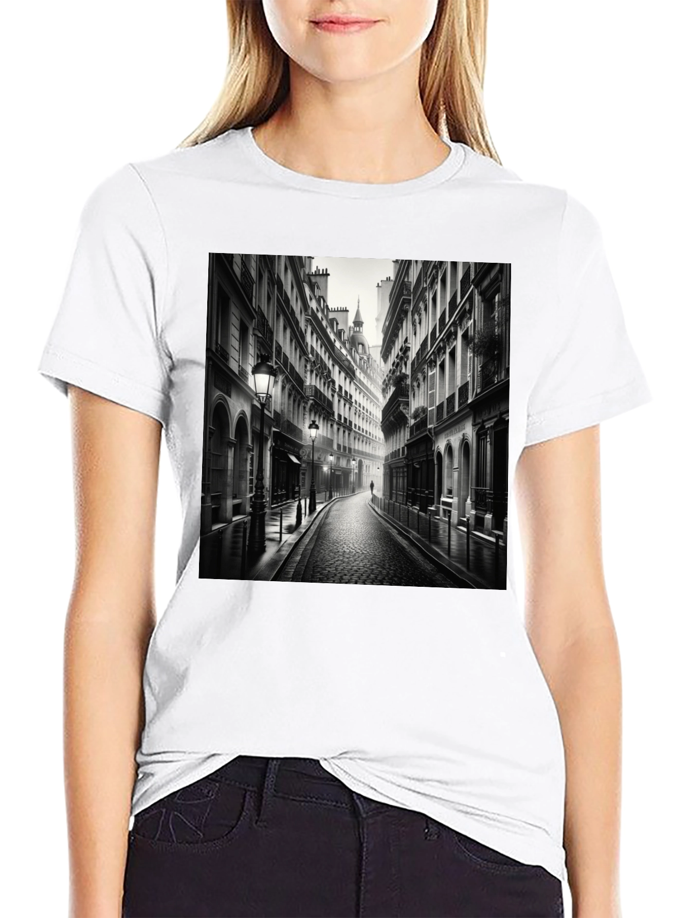 Paris Street Scene Graphic Tee