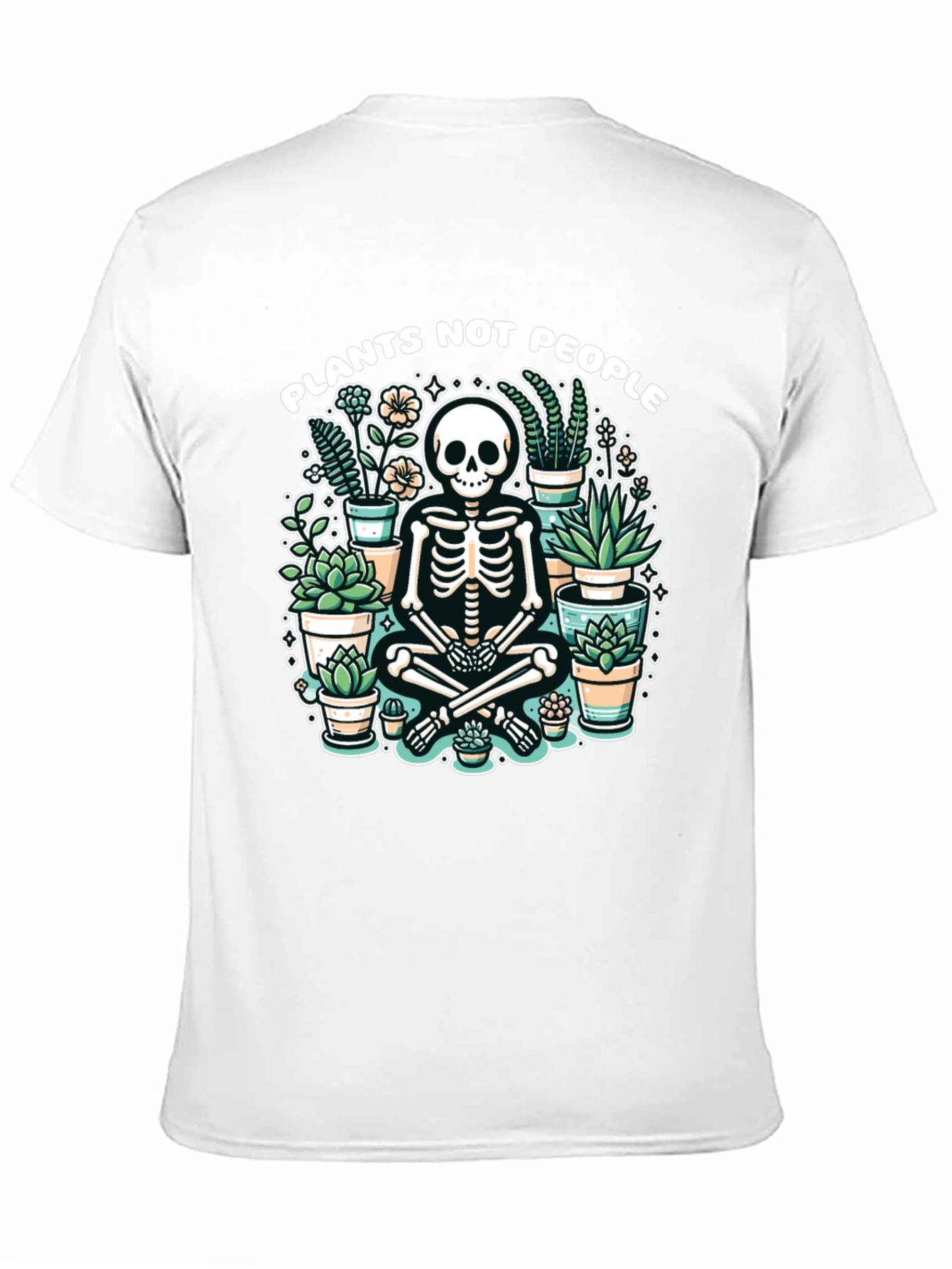 Plants Not People Skeleton Graphic Tee