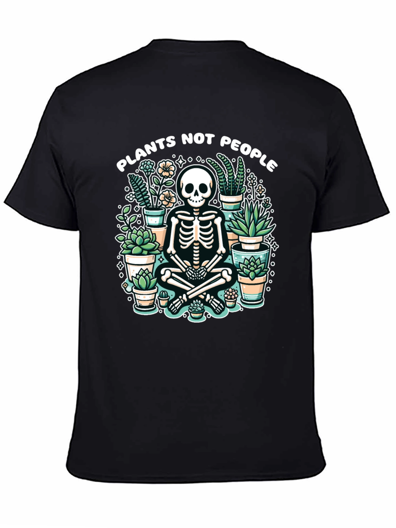 Plants Not People Skeleton Graphic Tee