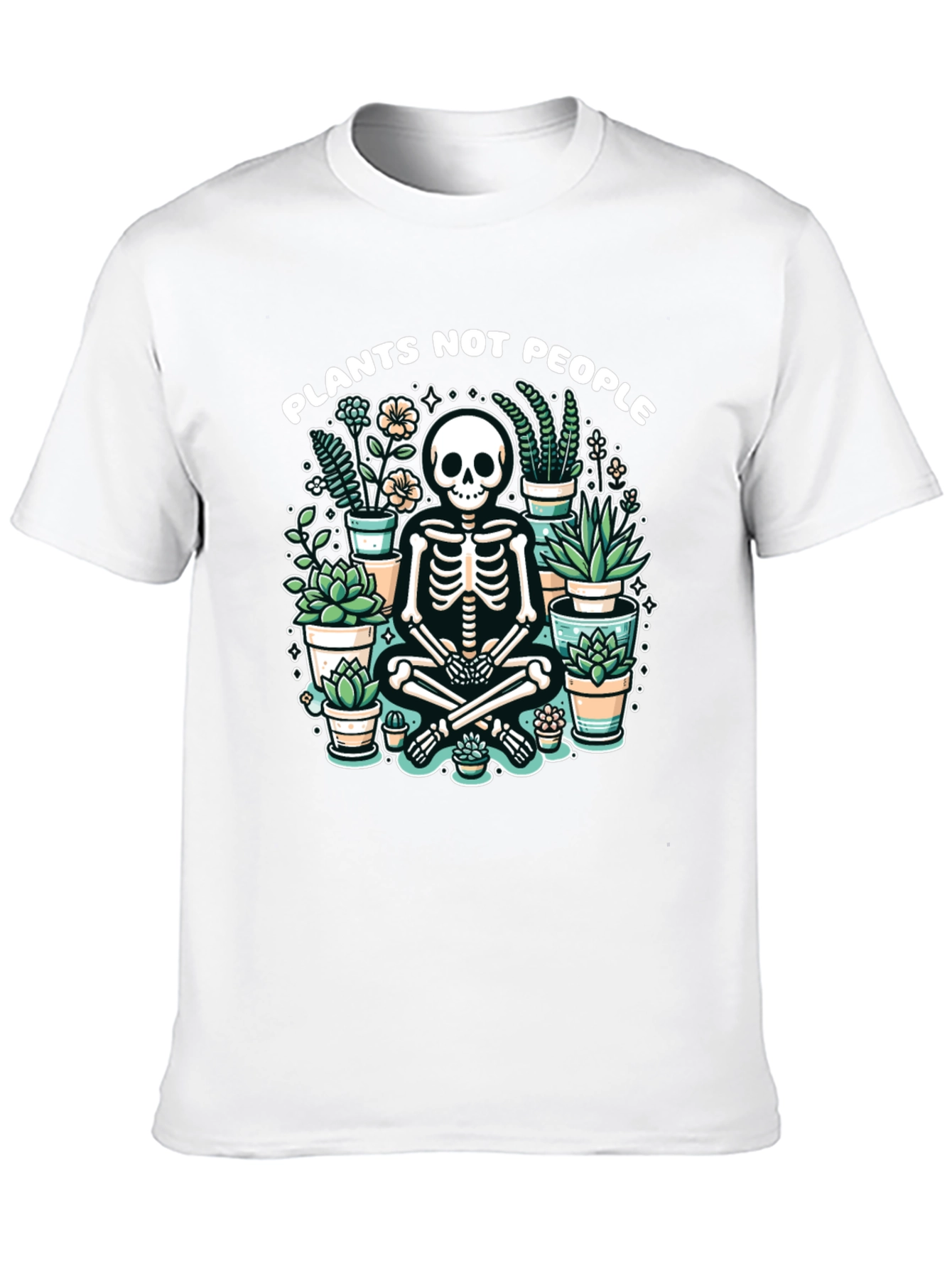 Plants Not People Skeleton Graphic Tee
