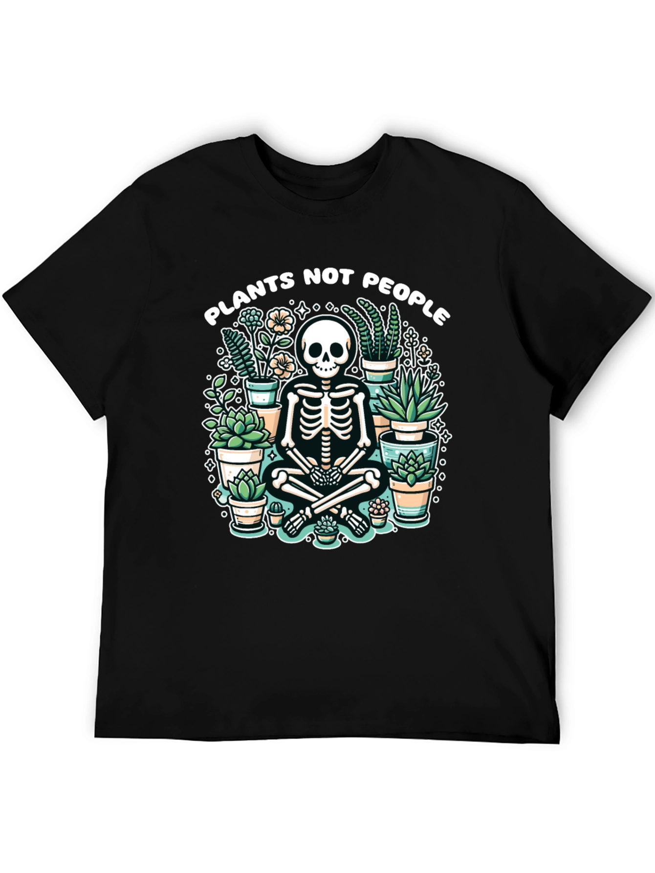 Plants Not People Skeleton Graphic Tee