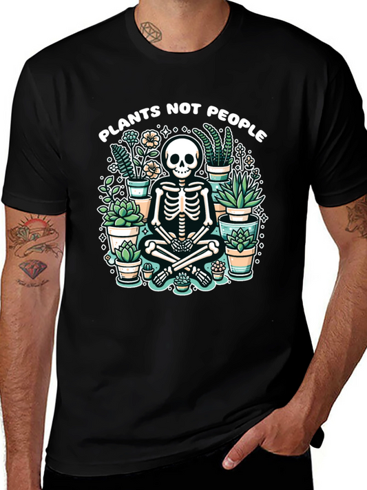 Plants Not People Skeleton Graphic Tee