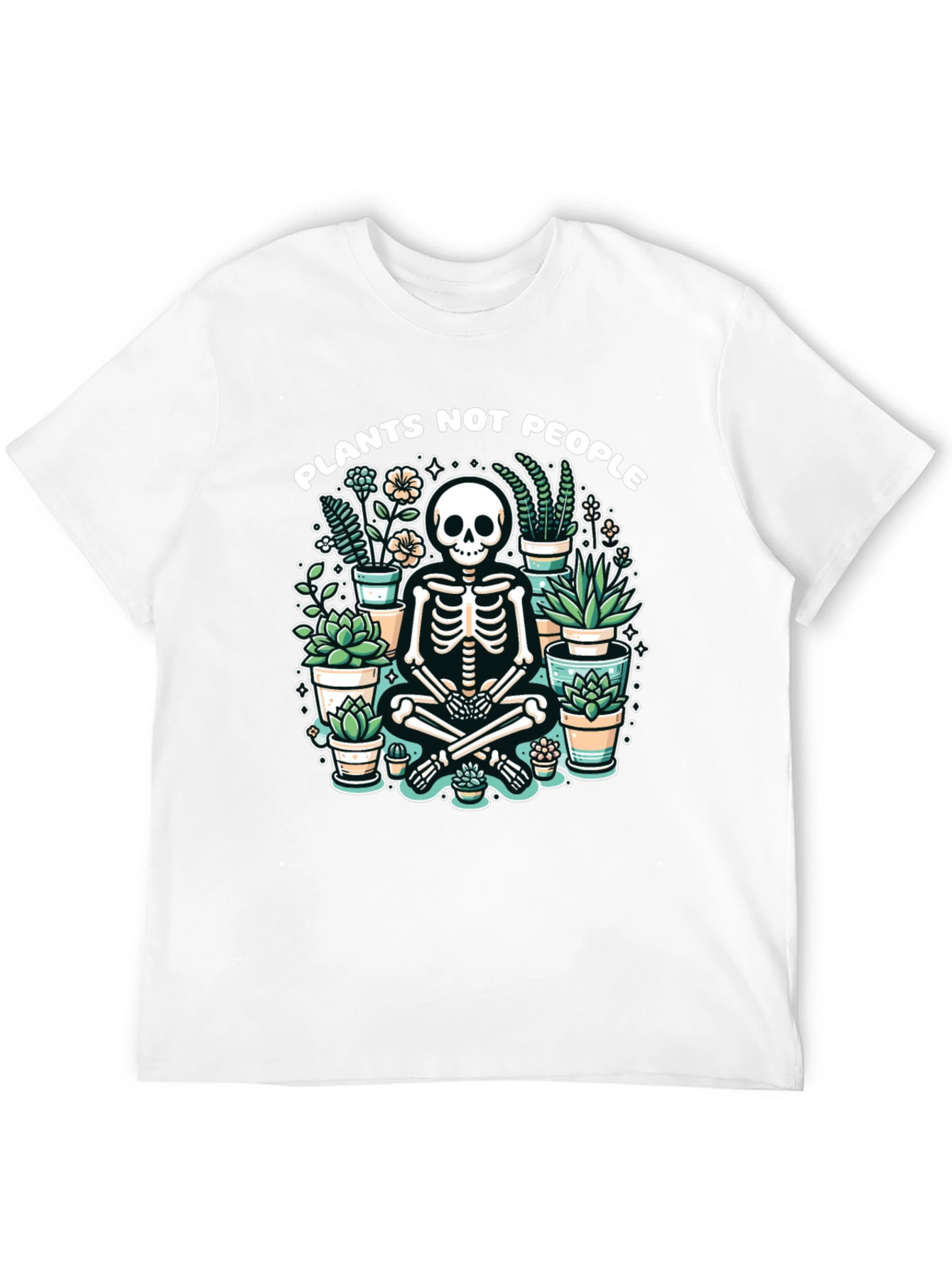 Plants Not People Skeleton Graphic Tee