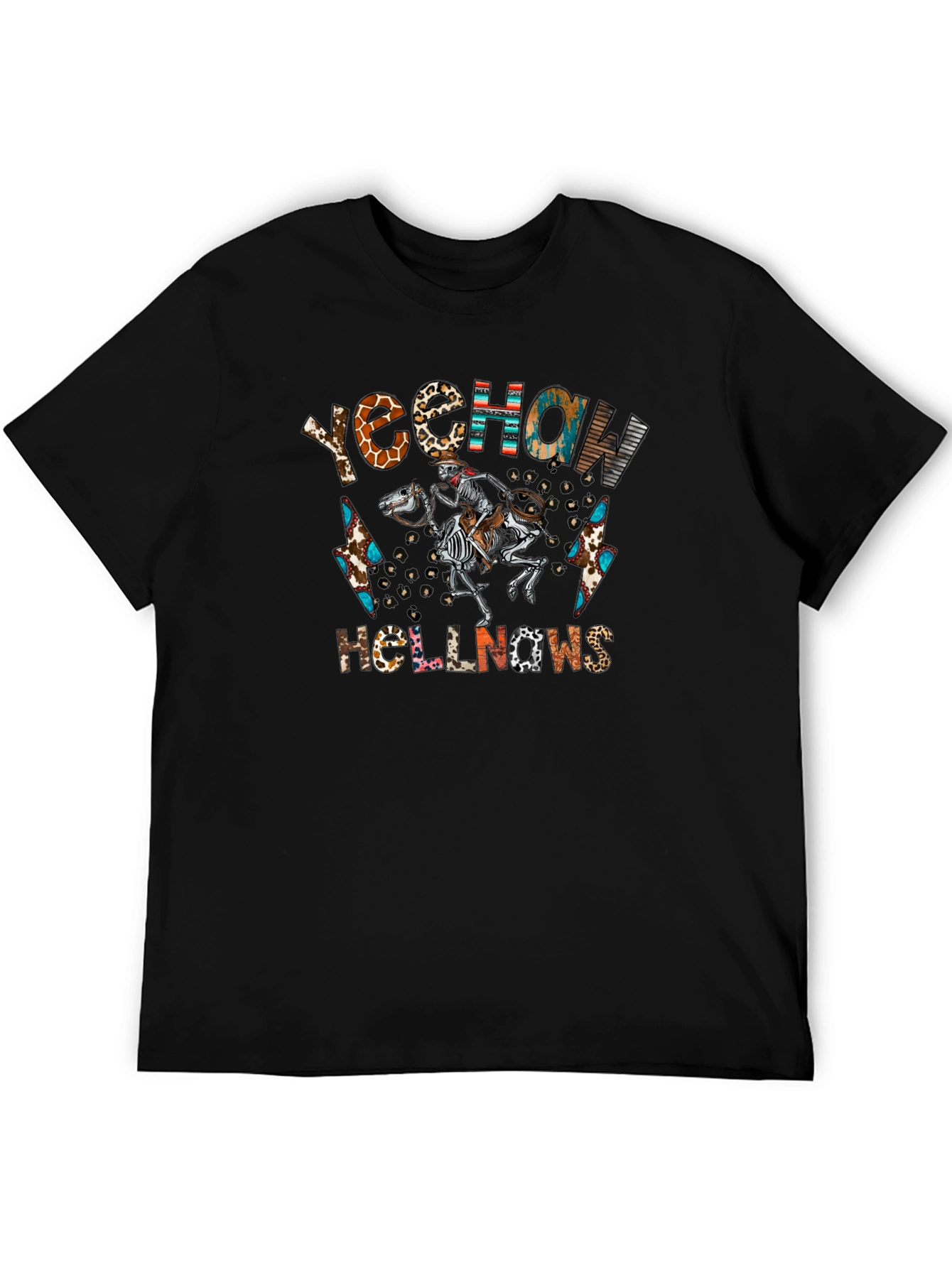 Yeehaw Hellnaws Skeleton Cowboy Graphic Tee