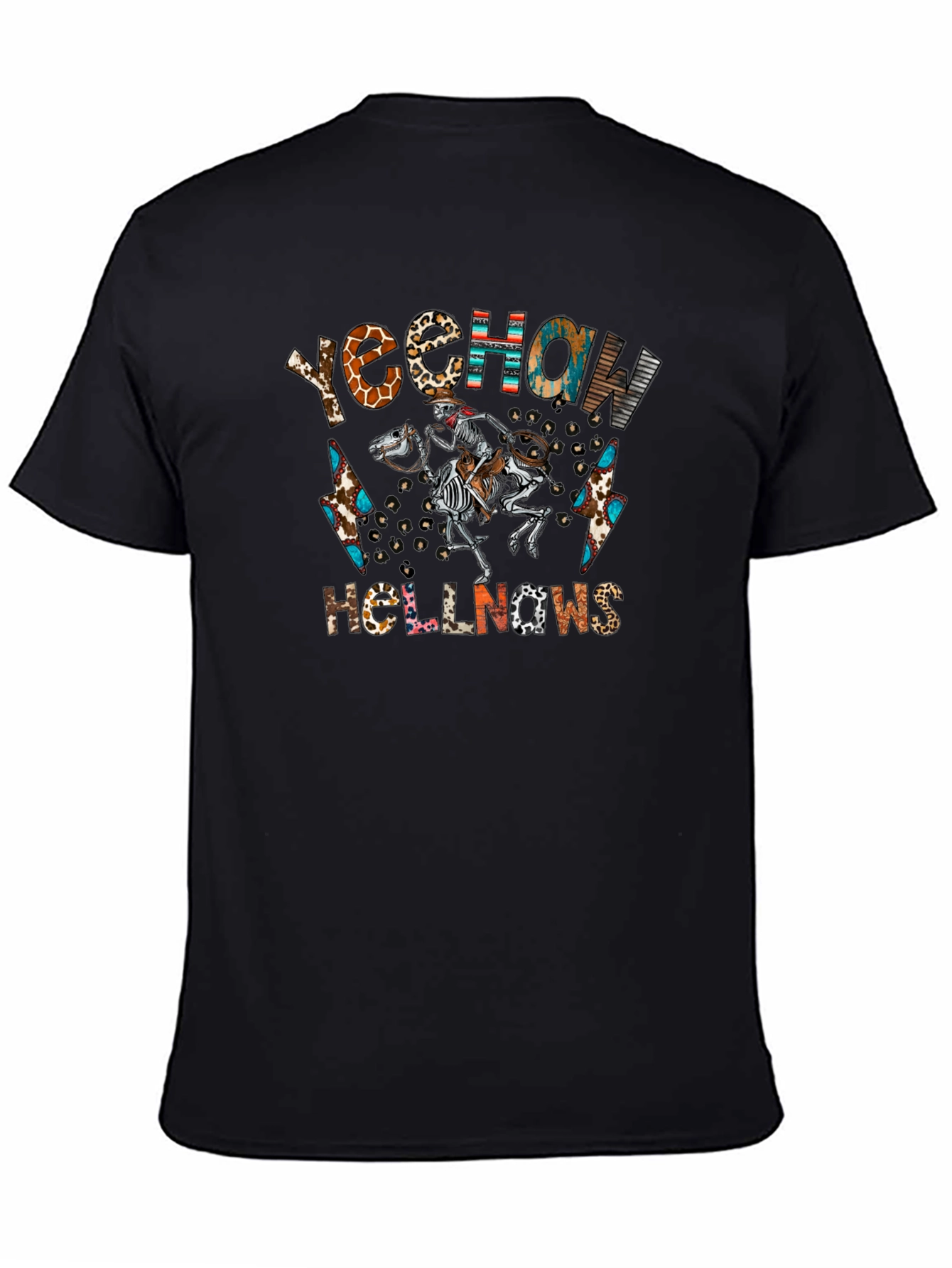 Yeehaw Hellnaws Skeleton Cowboy Graphic Tee