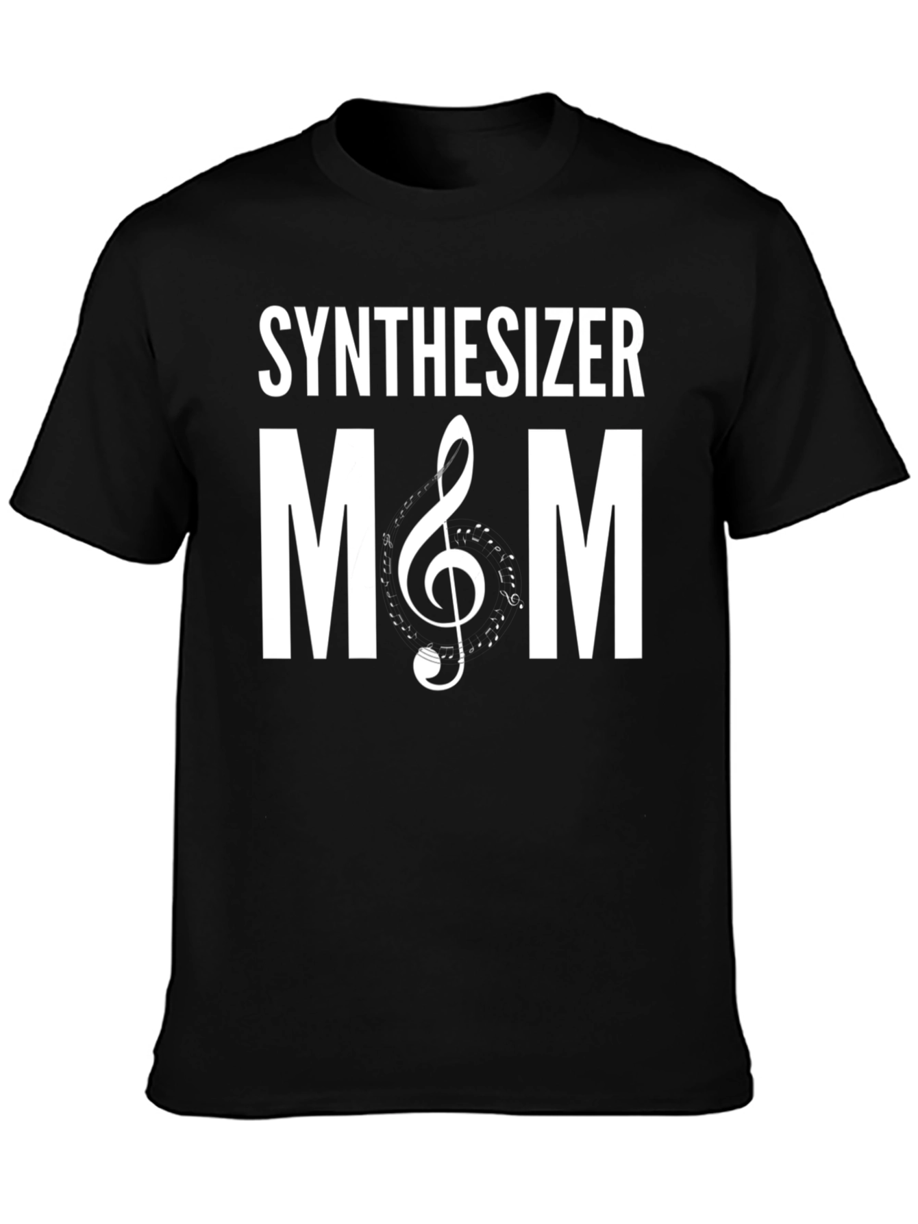 Synthesizer Mom T-Shirt - Musical Clef Design