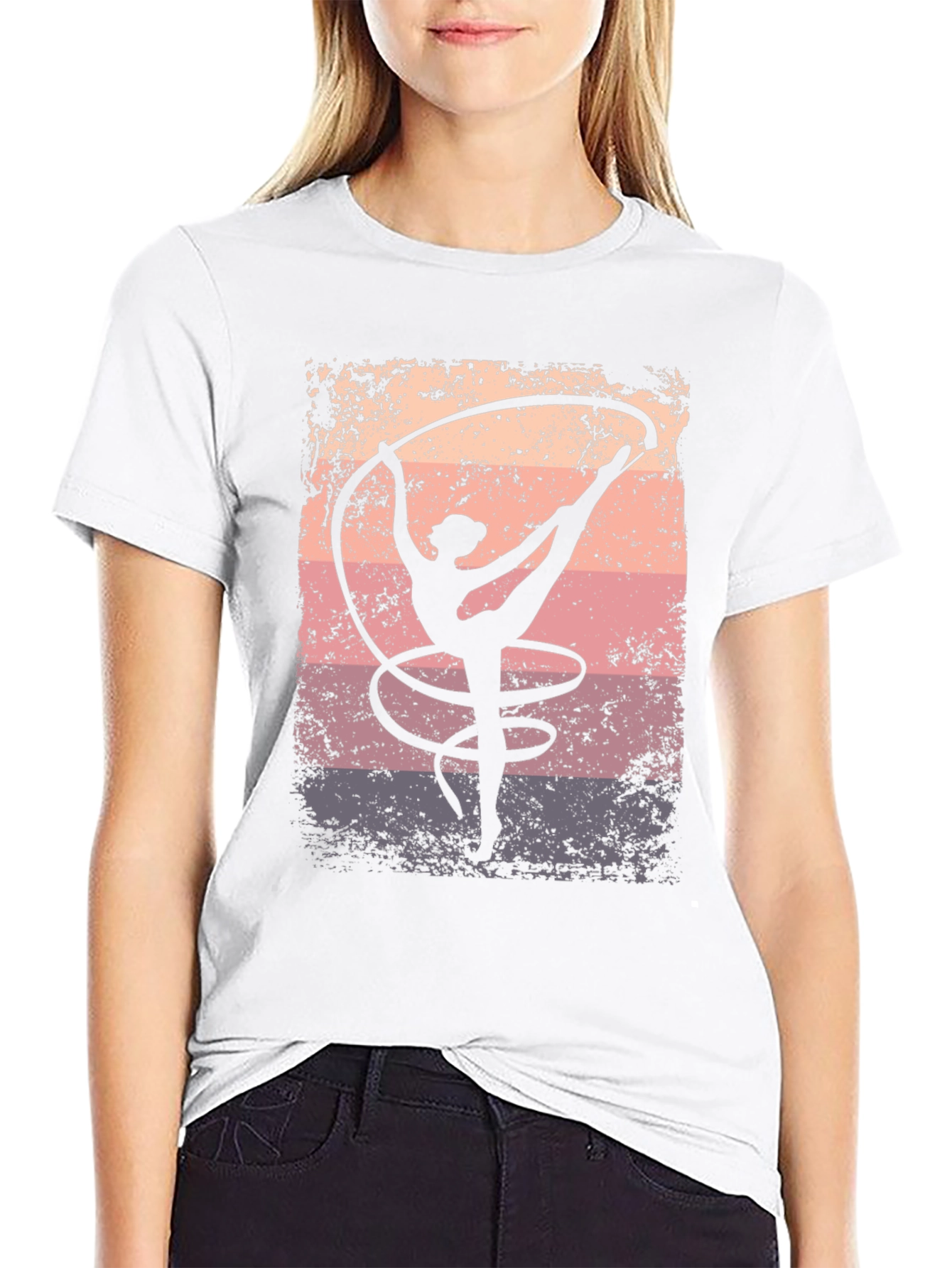 Rhythmic Gymnastics T-Shirt - Dancer Silhouette