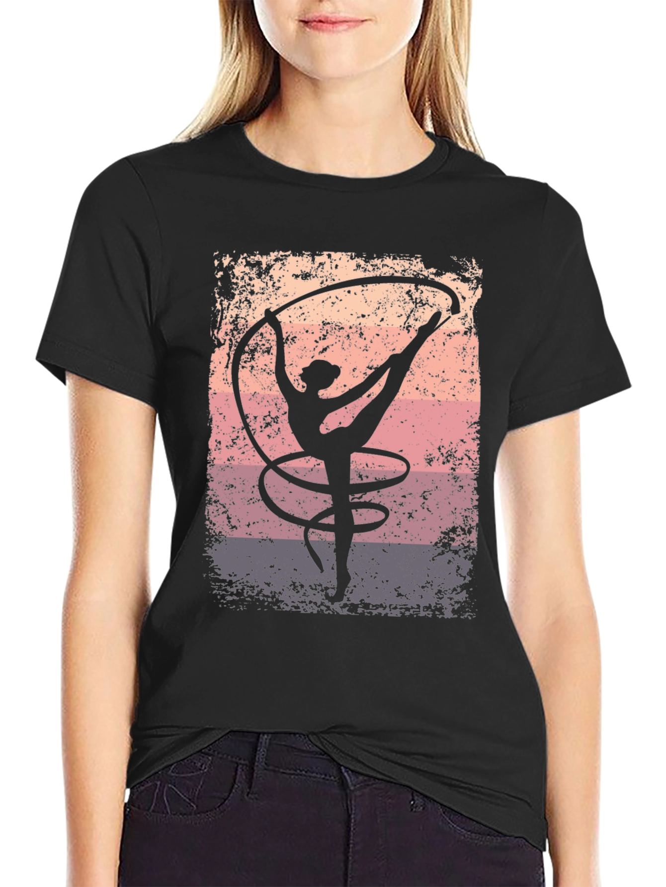 Rhythmic Gymnastics T-Shirt - Dancer Silhouette