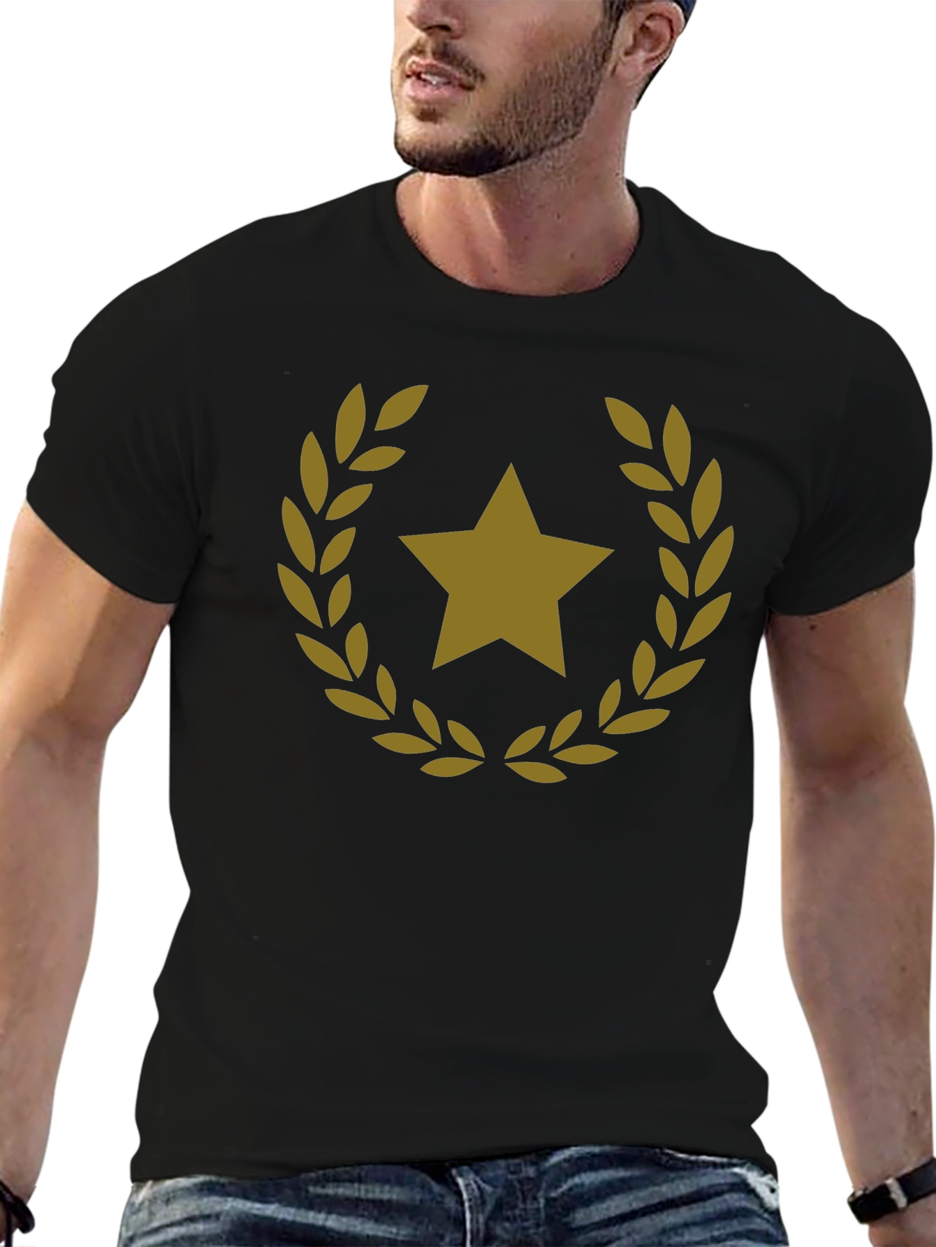 Star Laurel Black T-Shirt