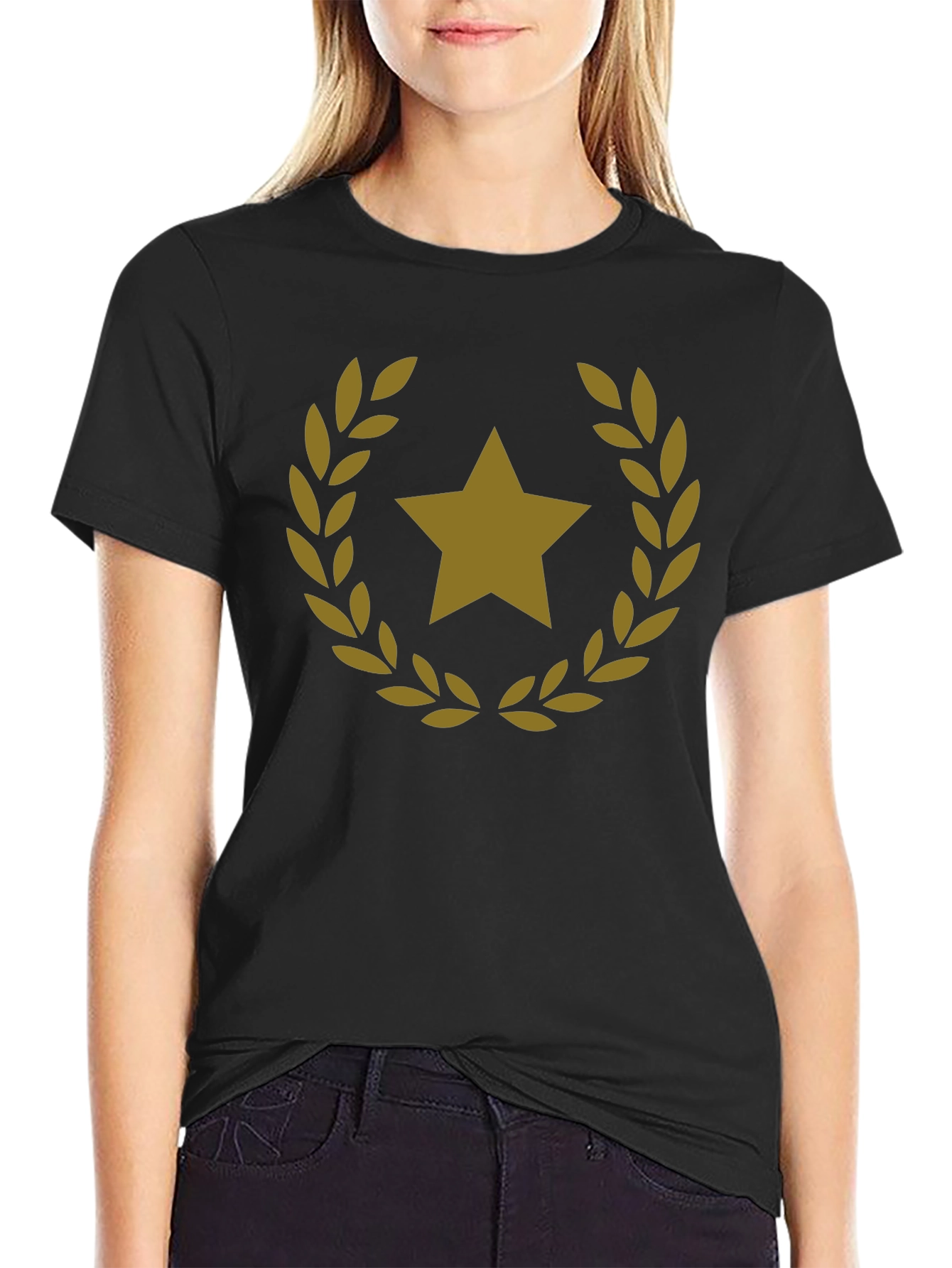 Star Laurel Black T-Shirt
