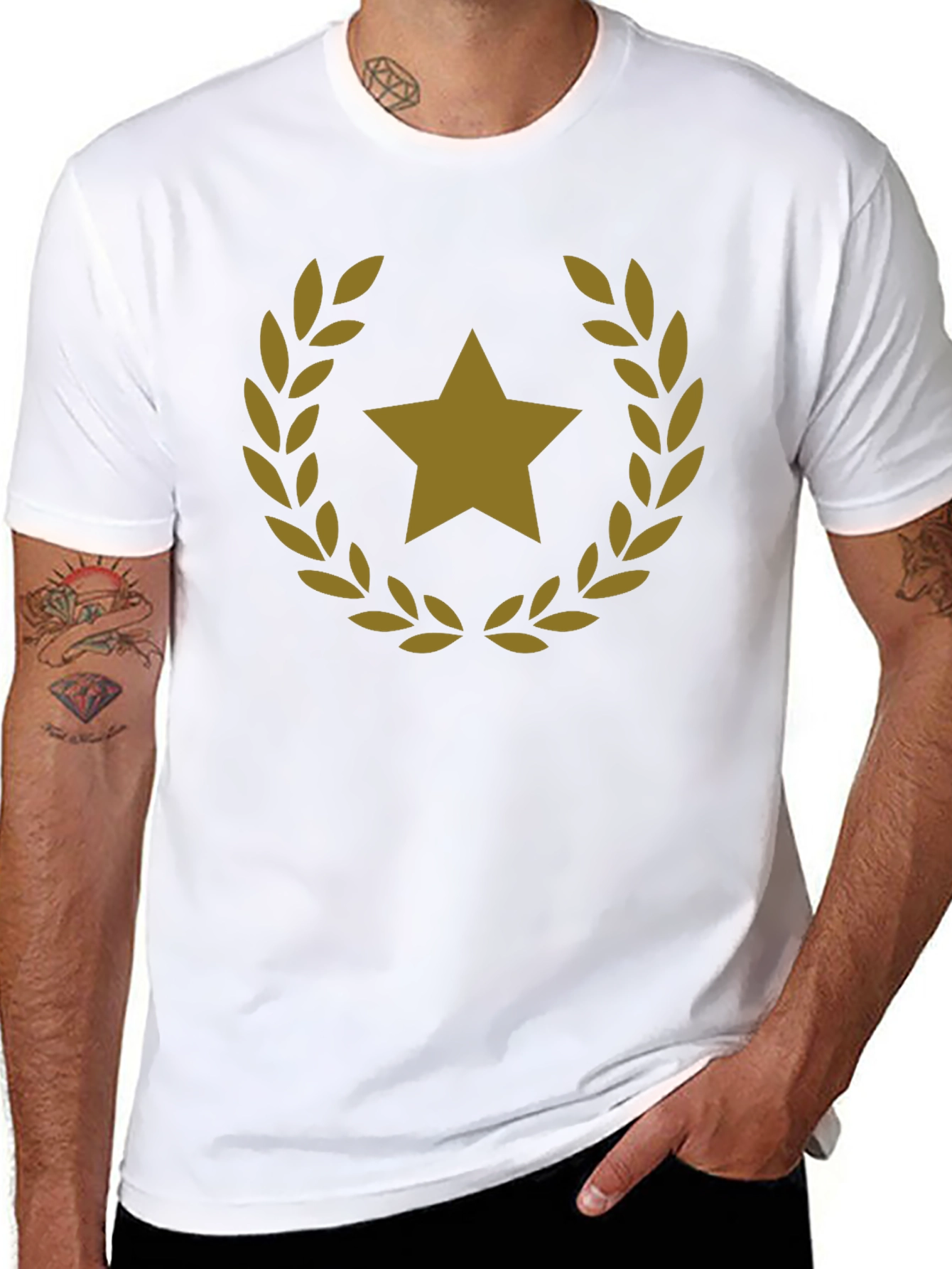 Star Laurel Black T-Shirt