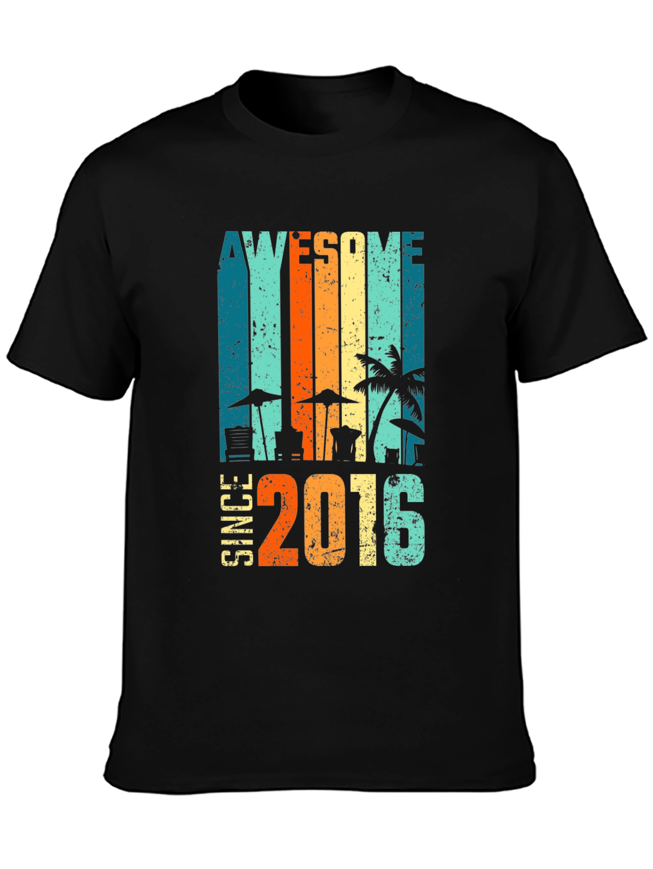 Awesome Since 2016 T-Shirt Beach Design