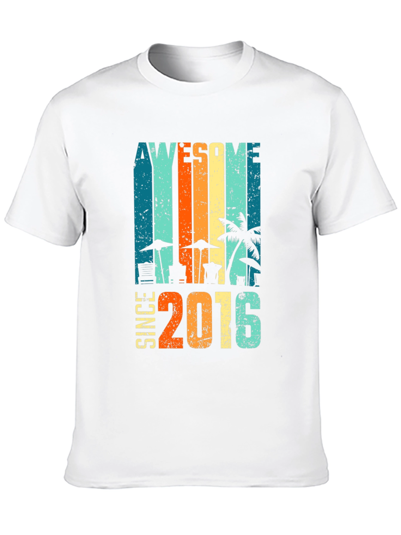 Awesome Since 2016 T-Shirt Beach Design