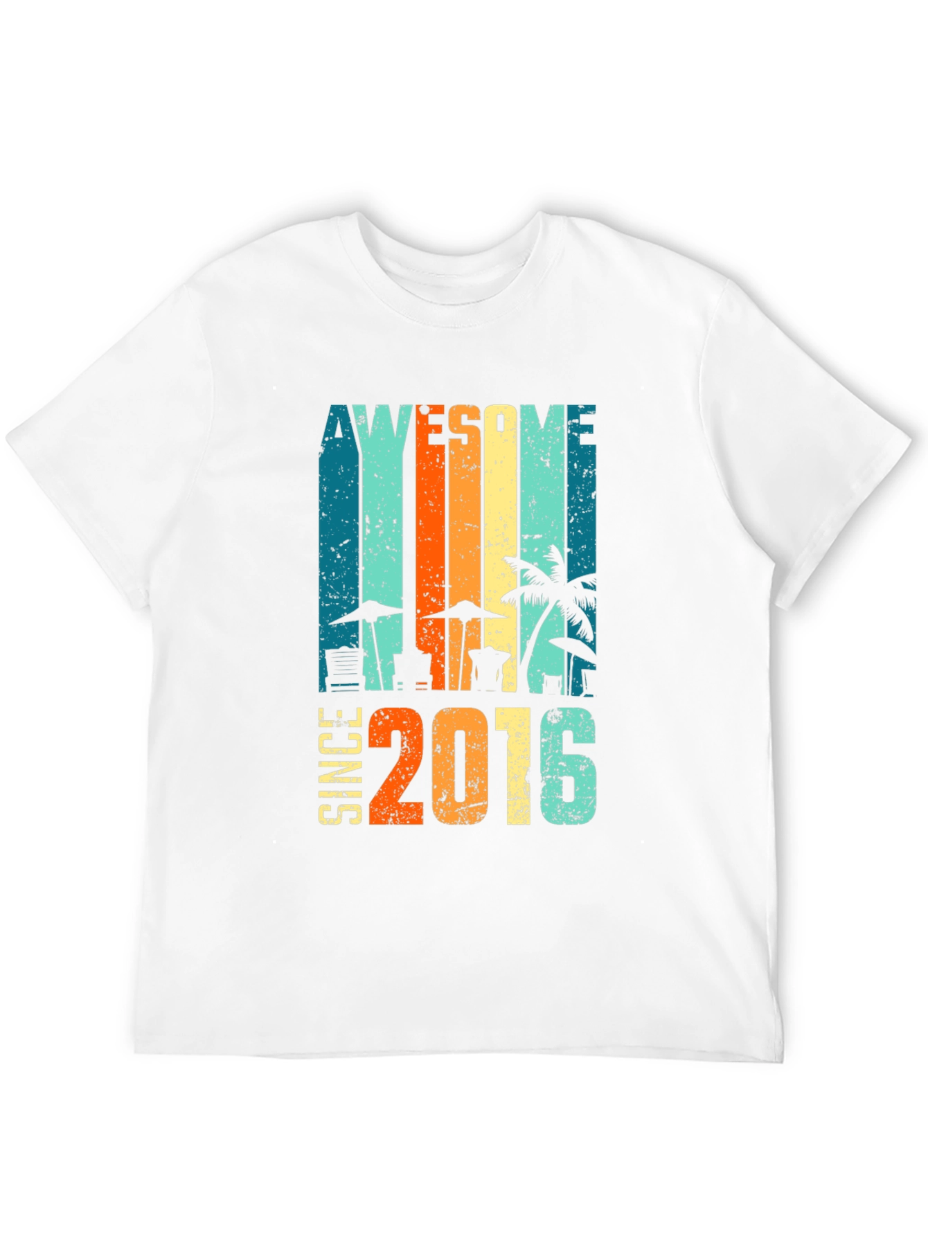 Awesome Since 2016 T-Shirt Beach Design