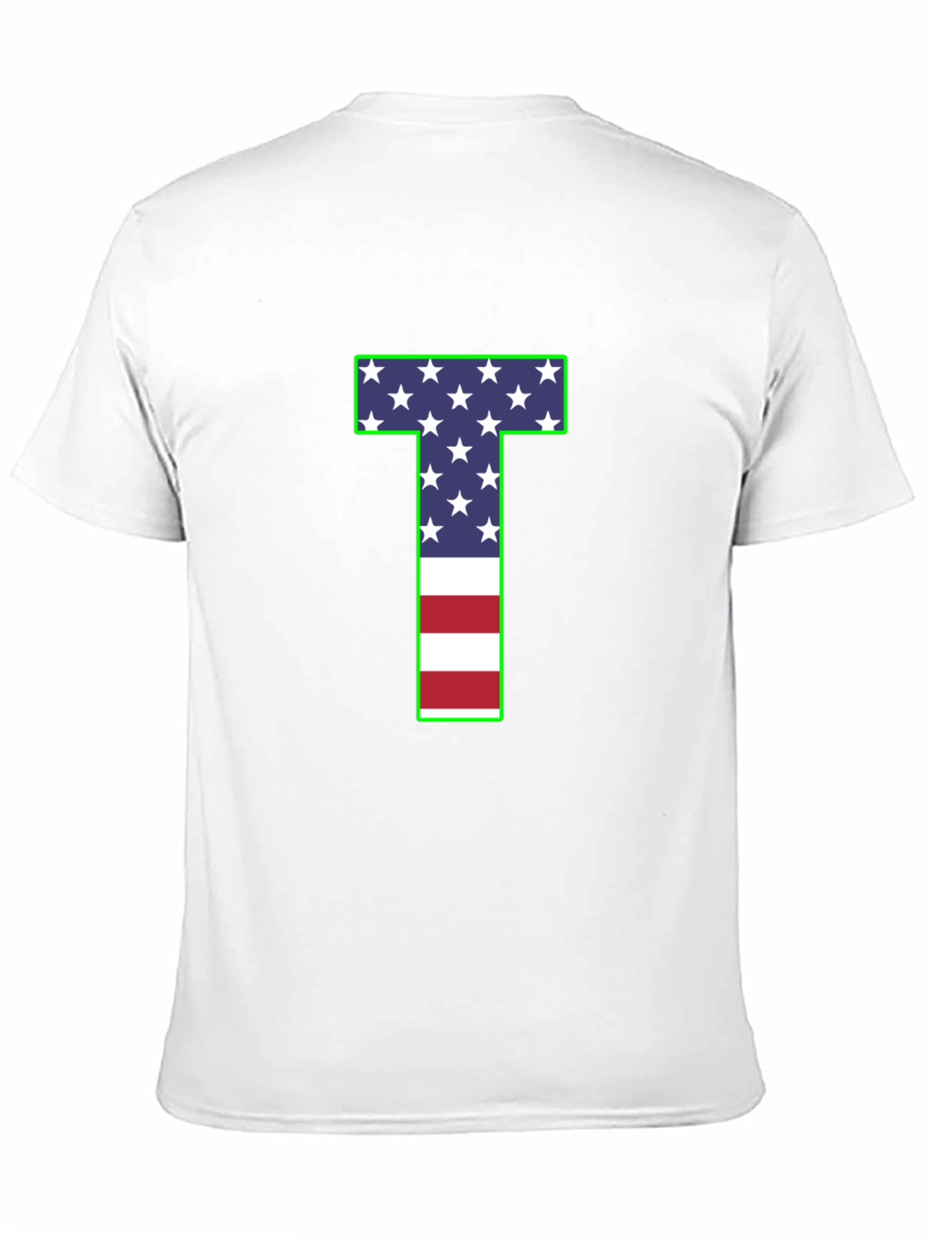 USA Flag Letter T Patriotic T-Shirt