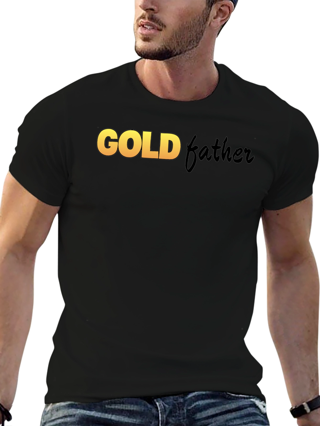 Goldfather Black T-Shirt - Stylish Graphic Tee
